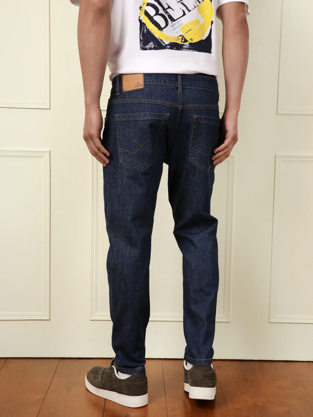 Light Fade Skinny Fit Jeans | Dark Blue - Image 3