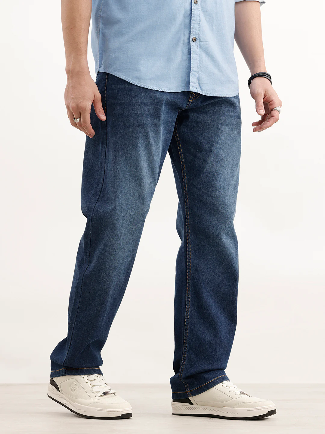 Classic Anti-Fit Denim Jeans  | Blue - Image 4