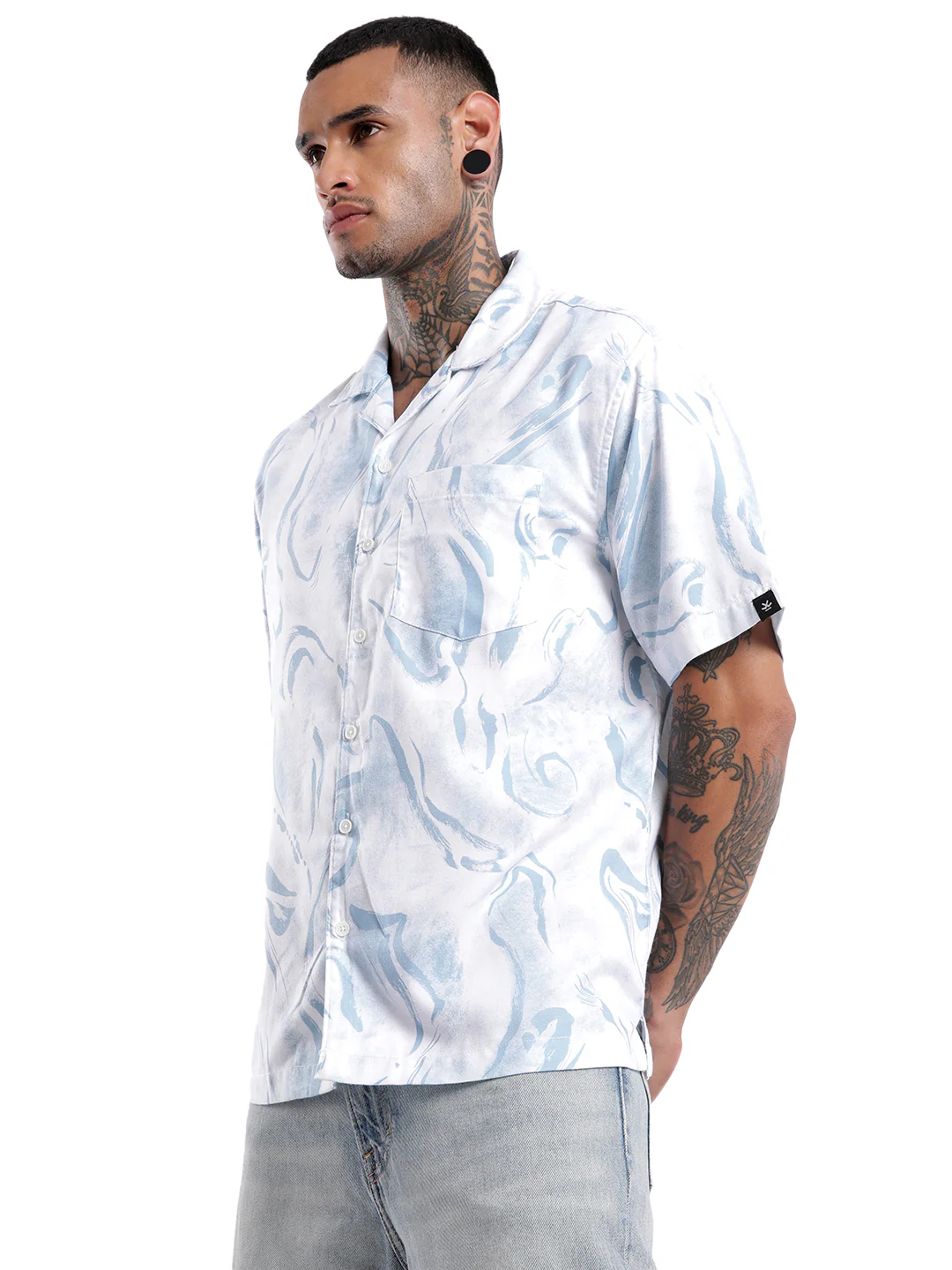 Classic AOP Blue Shirt - Image 4