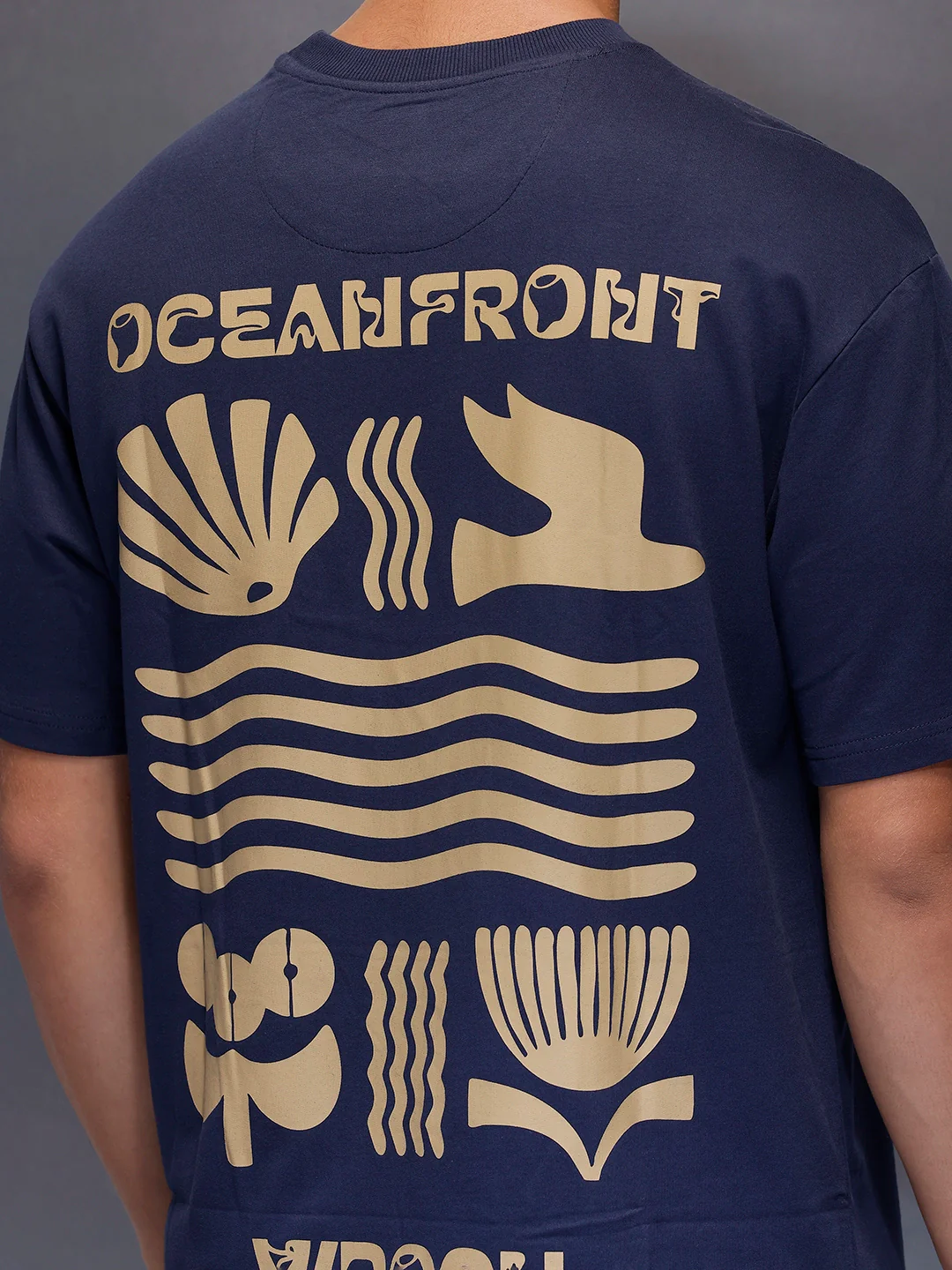 Classic Back Printed T-Shirt   |  Navy Blue - Image 5