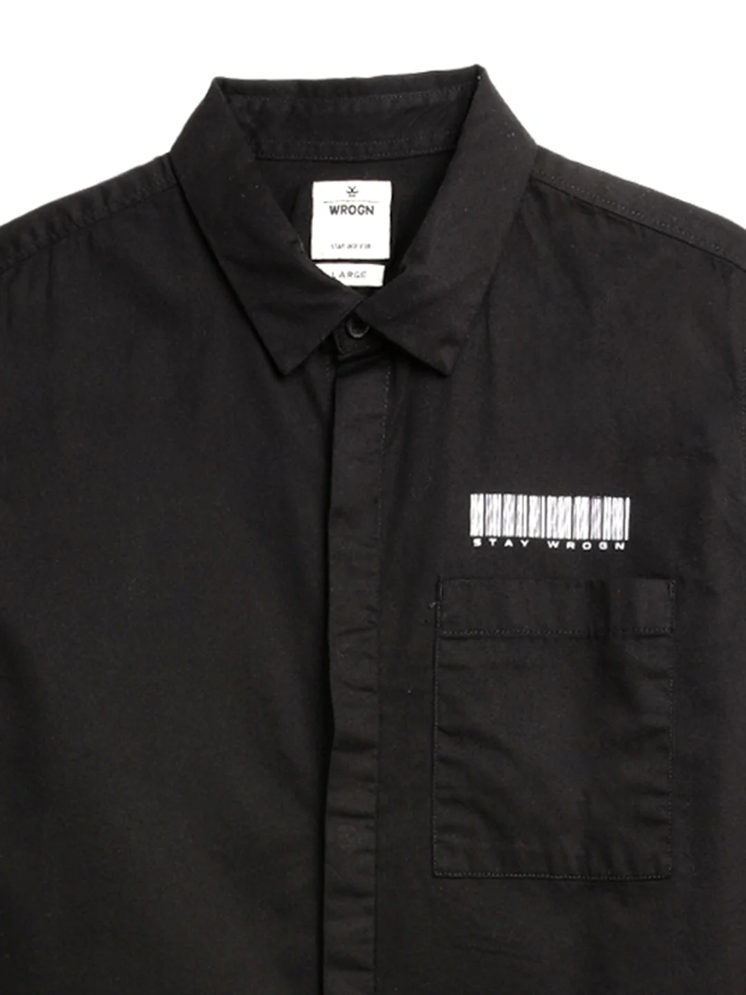 Classic Black Barcode Printed Shirt - Image 8