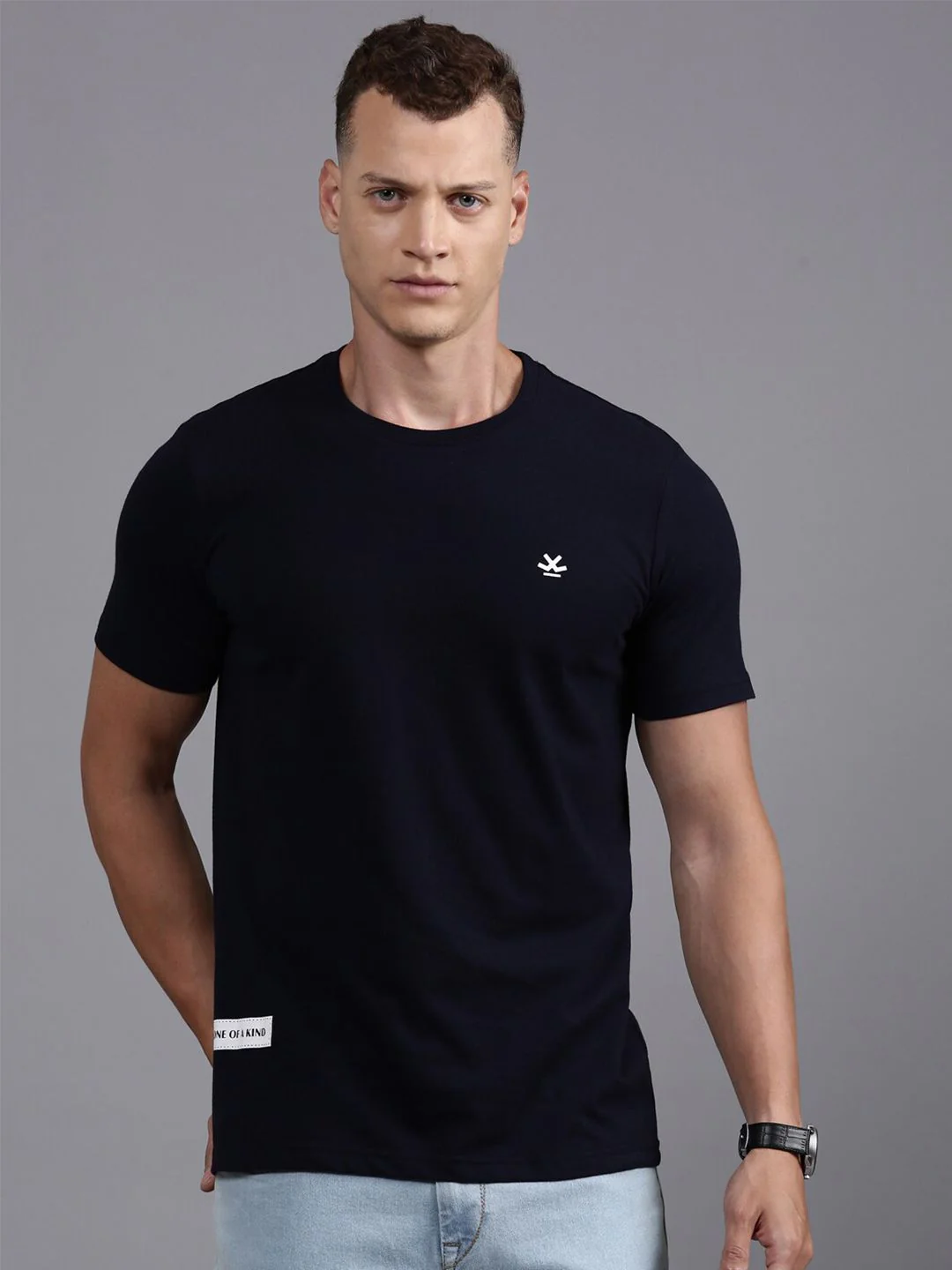 Classic Black Crew Neck T-Shirt - Image 2
