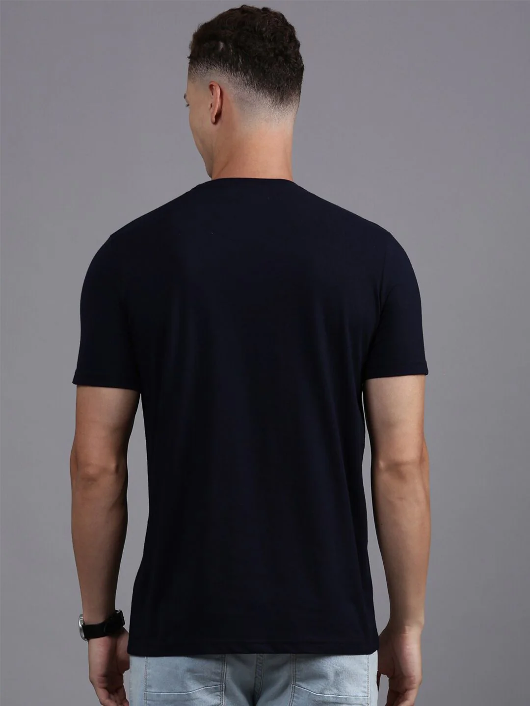 Classic Black Crew Neck T-Shirt - Image 4