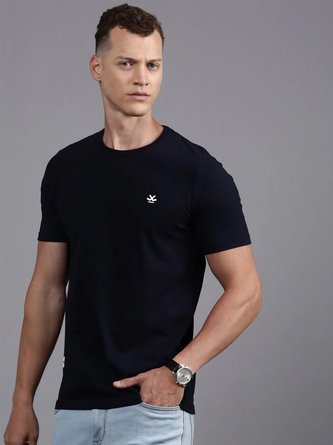 Classic Black Crew Neck T-Shirt - Image 5