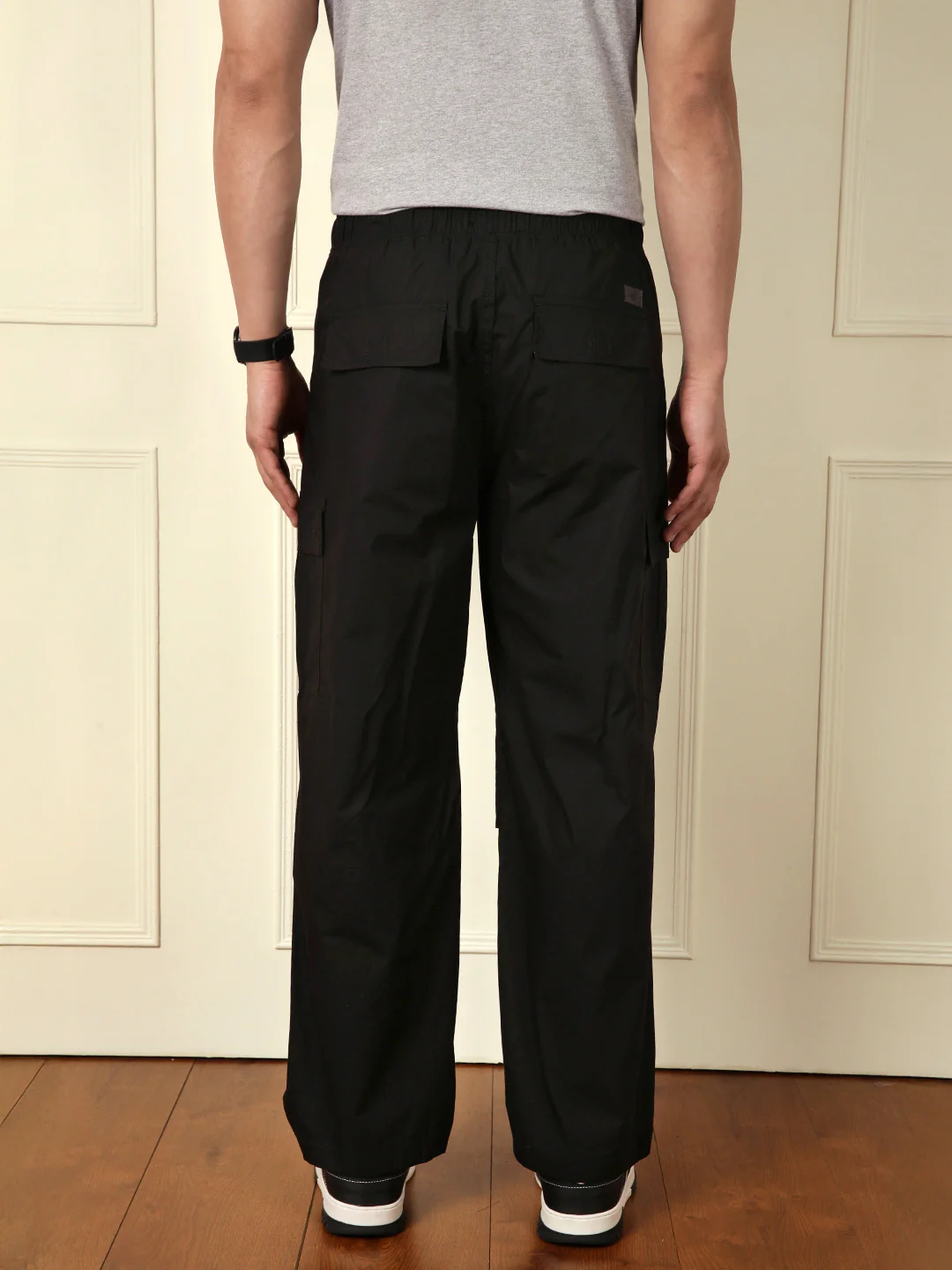 Classic Black Parachute Pants - Image 3