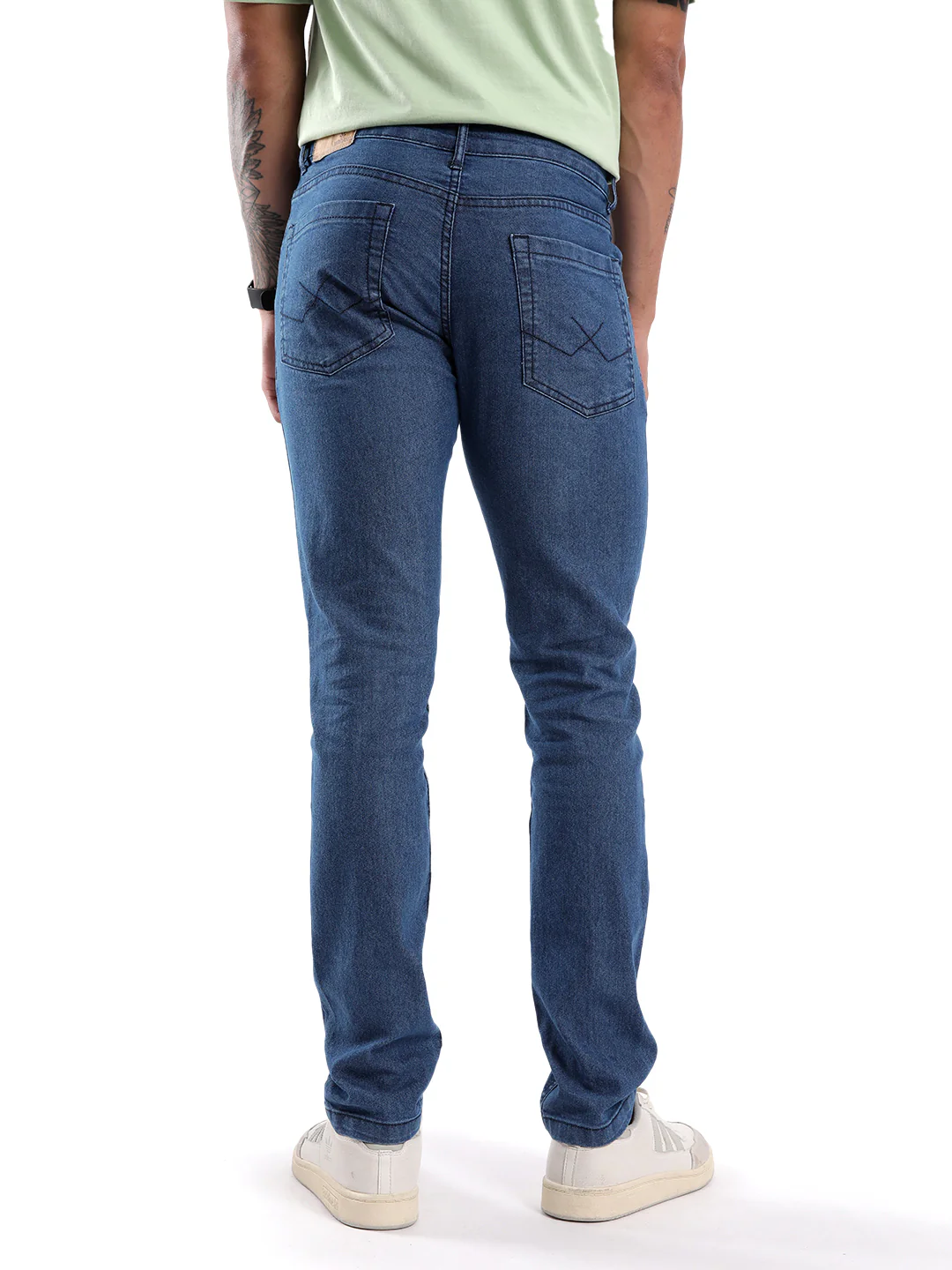 Classic Blue Twill Denim Jeans - Image 3