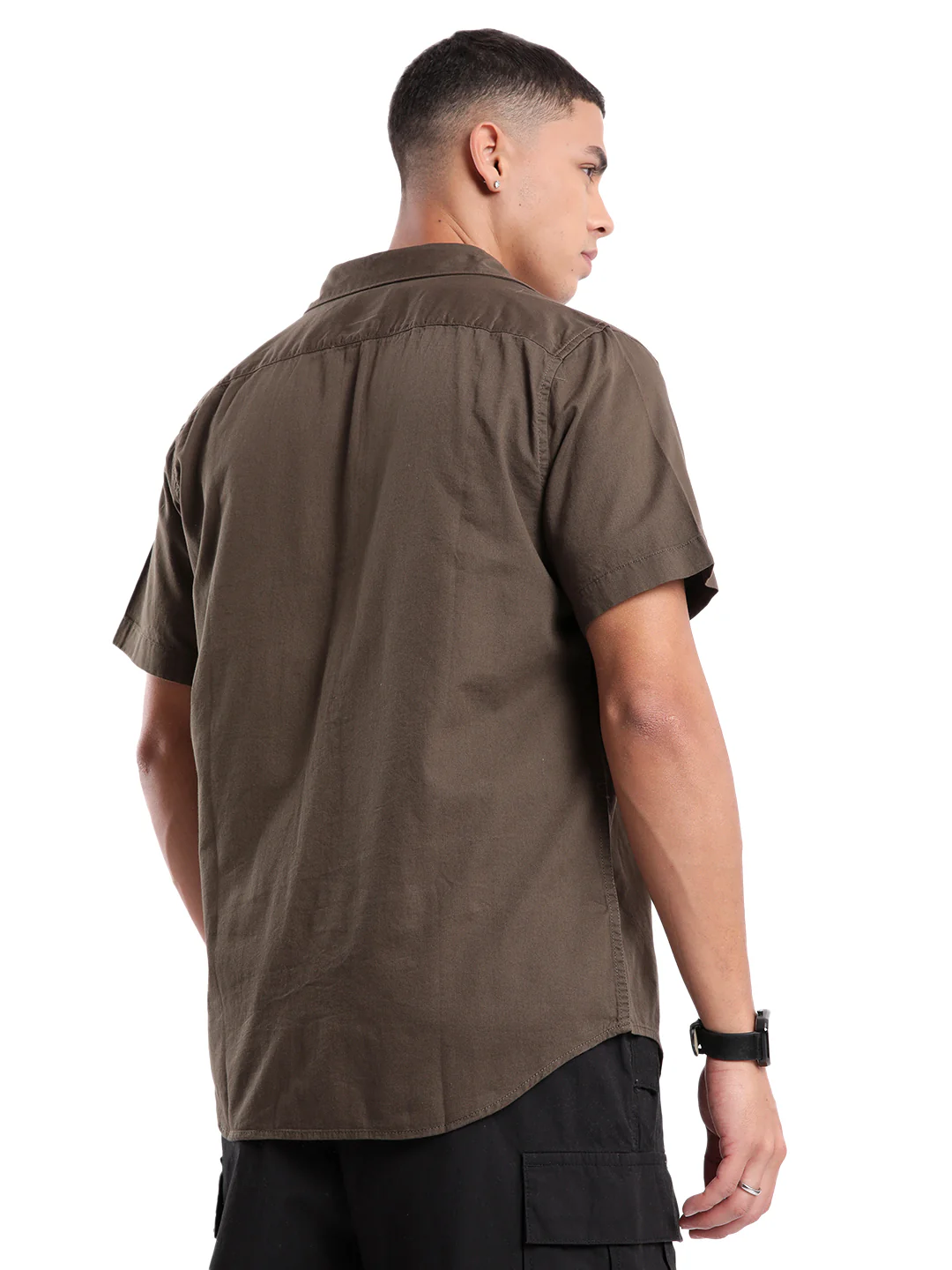 Classic Dark Olive Printed T-Shirt - Image 3