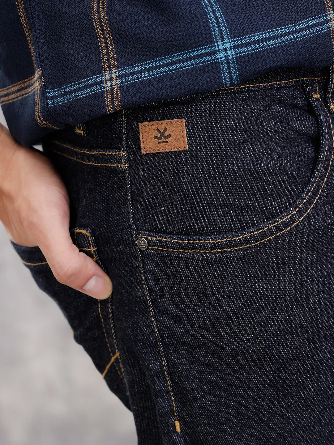 Classic Dk Blue Rinse Wash Jeans | Blue - Image 4