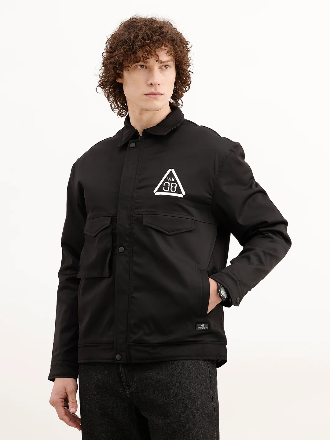 Classic Double Pocket Jacket | Black - Image 3