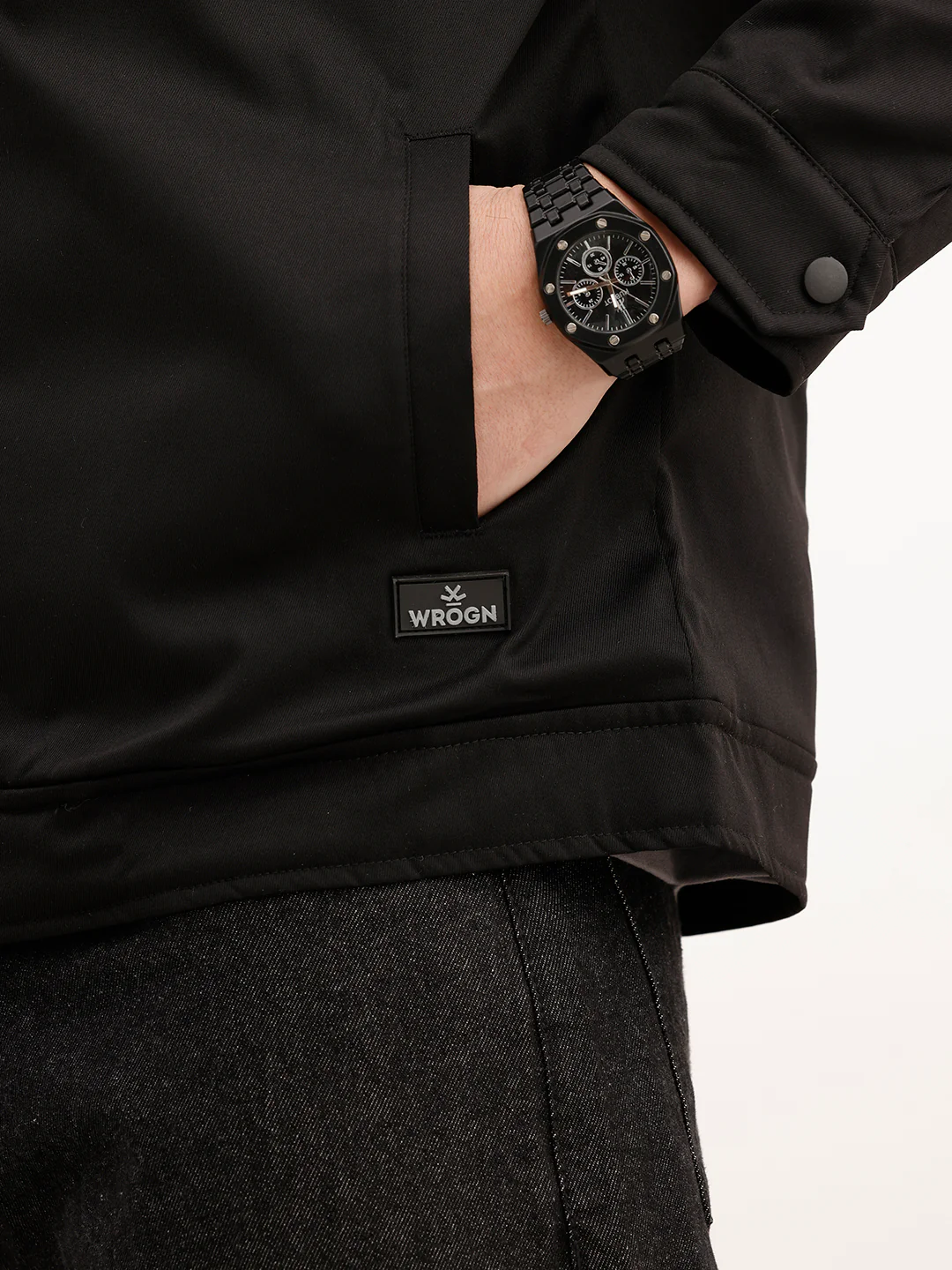 Classic Double Pocket Jacket | Black - Image 4
