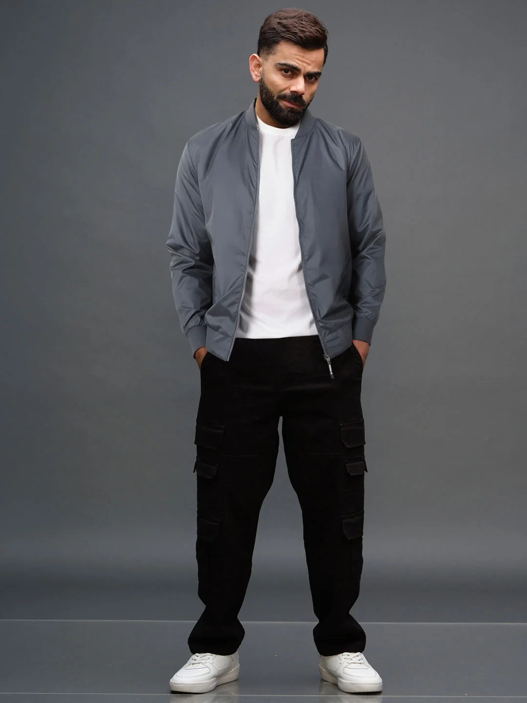 Classic Nylon Bomber Jacket - Image 3