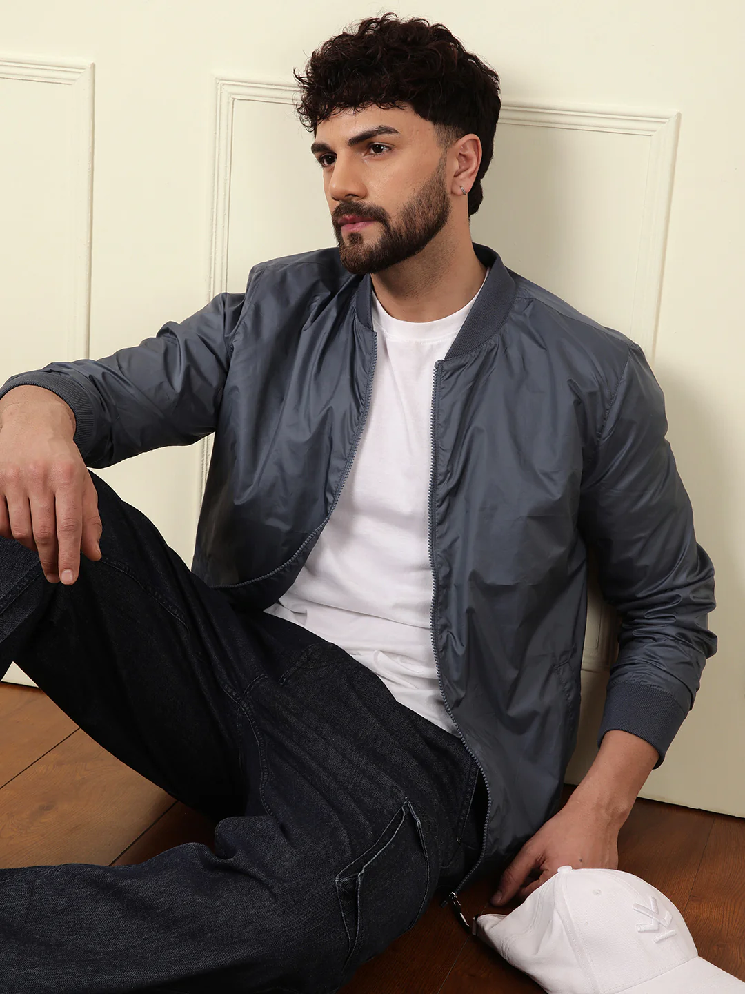 Classic Nylon Bomber Jacket - Image 4