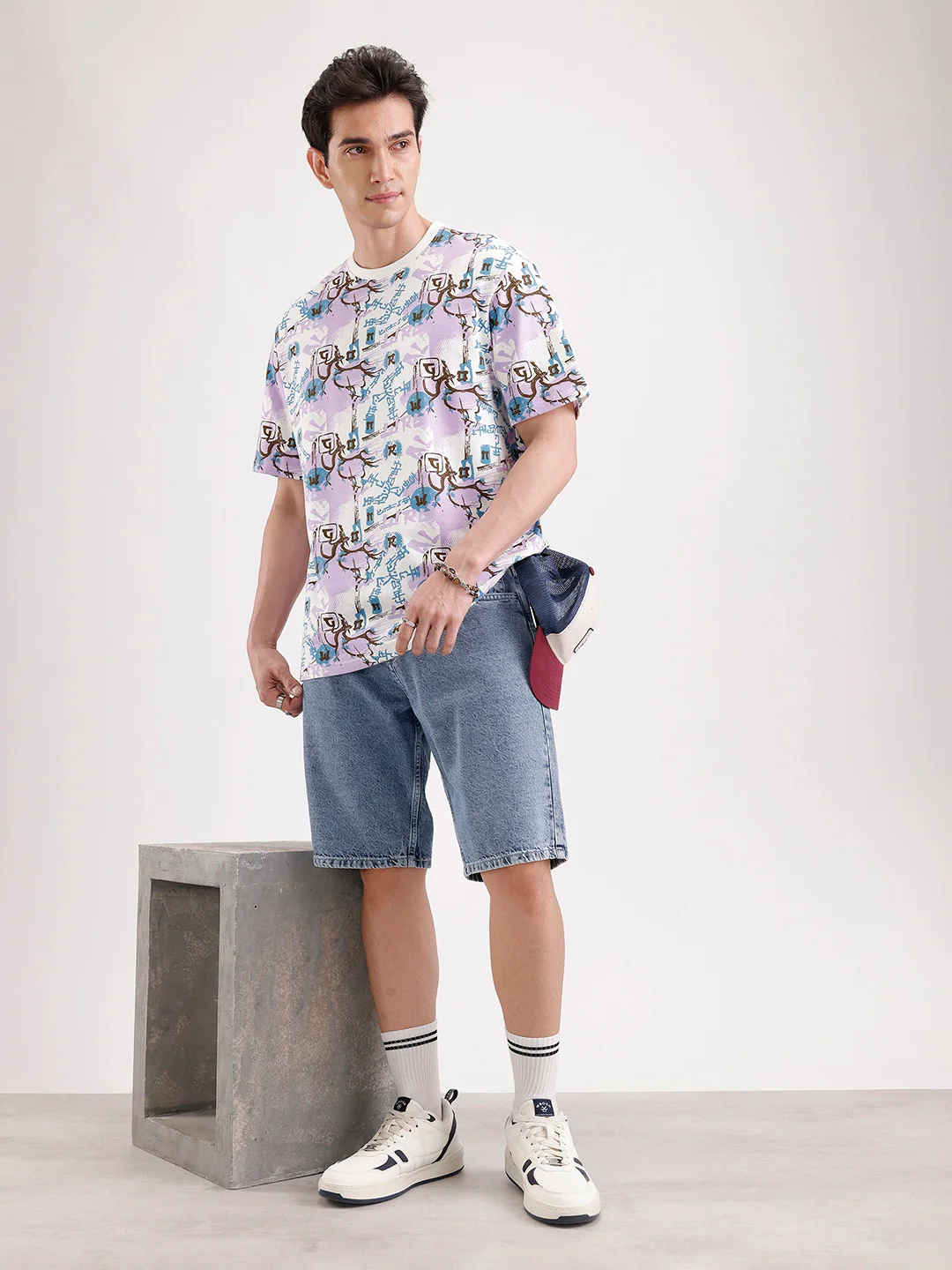 Classic Oversized AOP T-Shirt  | Off White - Image 2