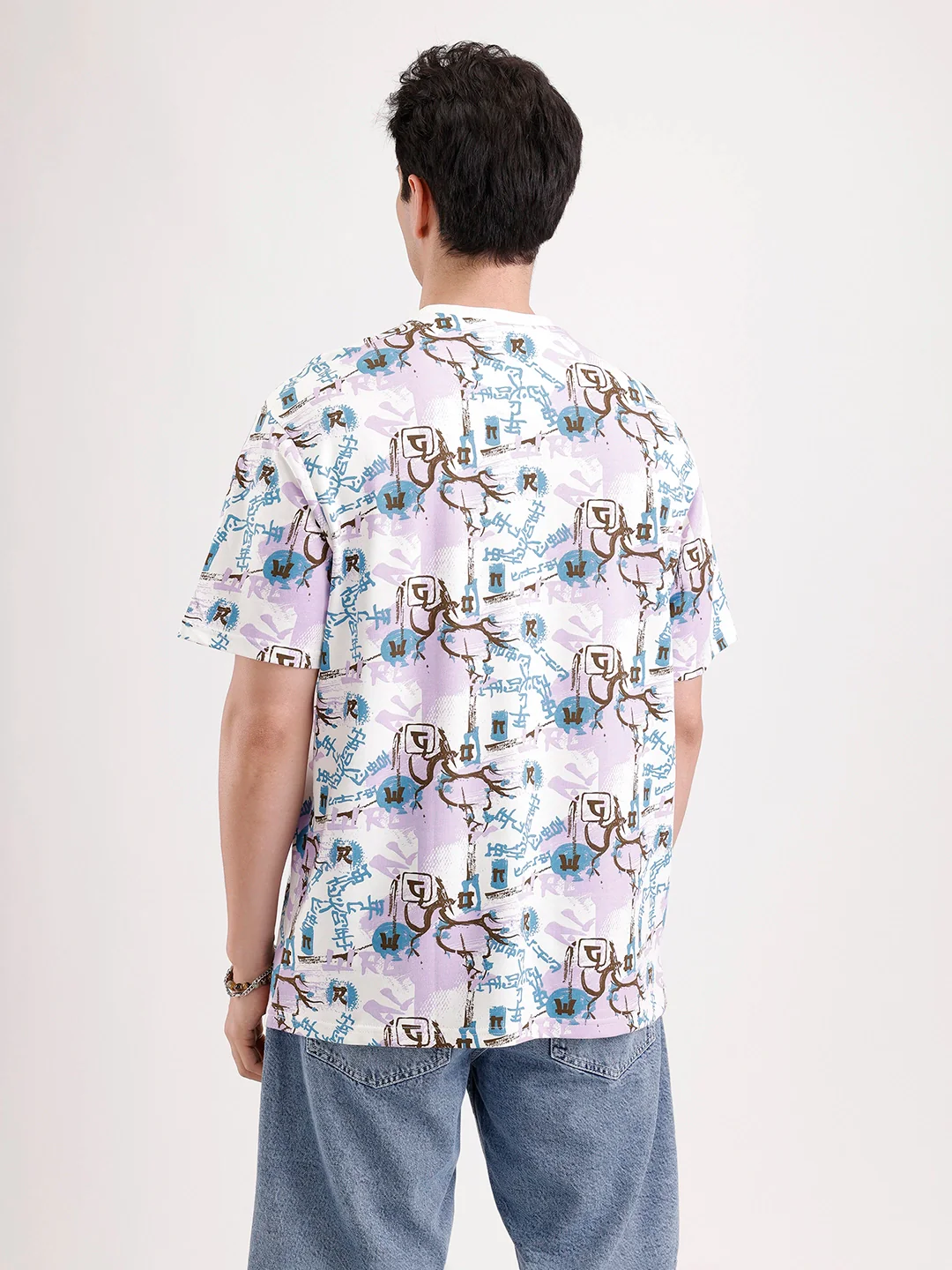 Classic Oversized AOP T-Shirt  | Off White - Image 3