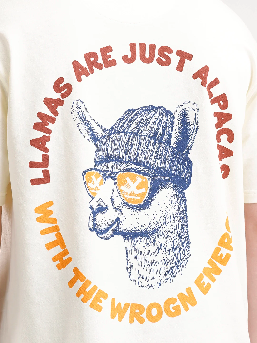 Classic Oversized Back Printed T-Shirt  | Yellow - Image 5
