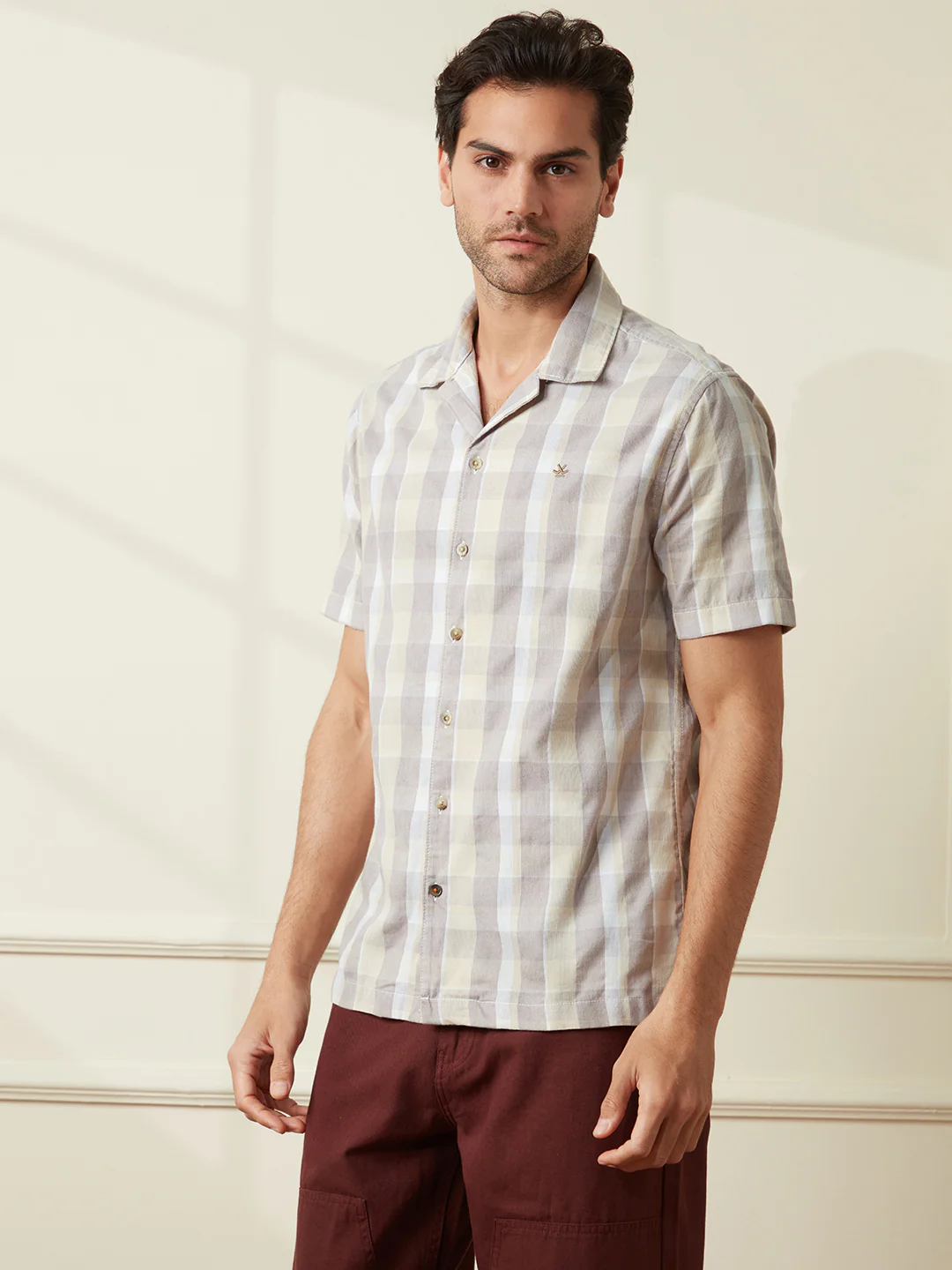 Casual Corduroy Resort Fit Shirt | Pink - Image 4