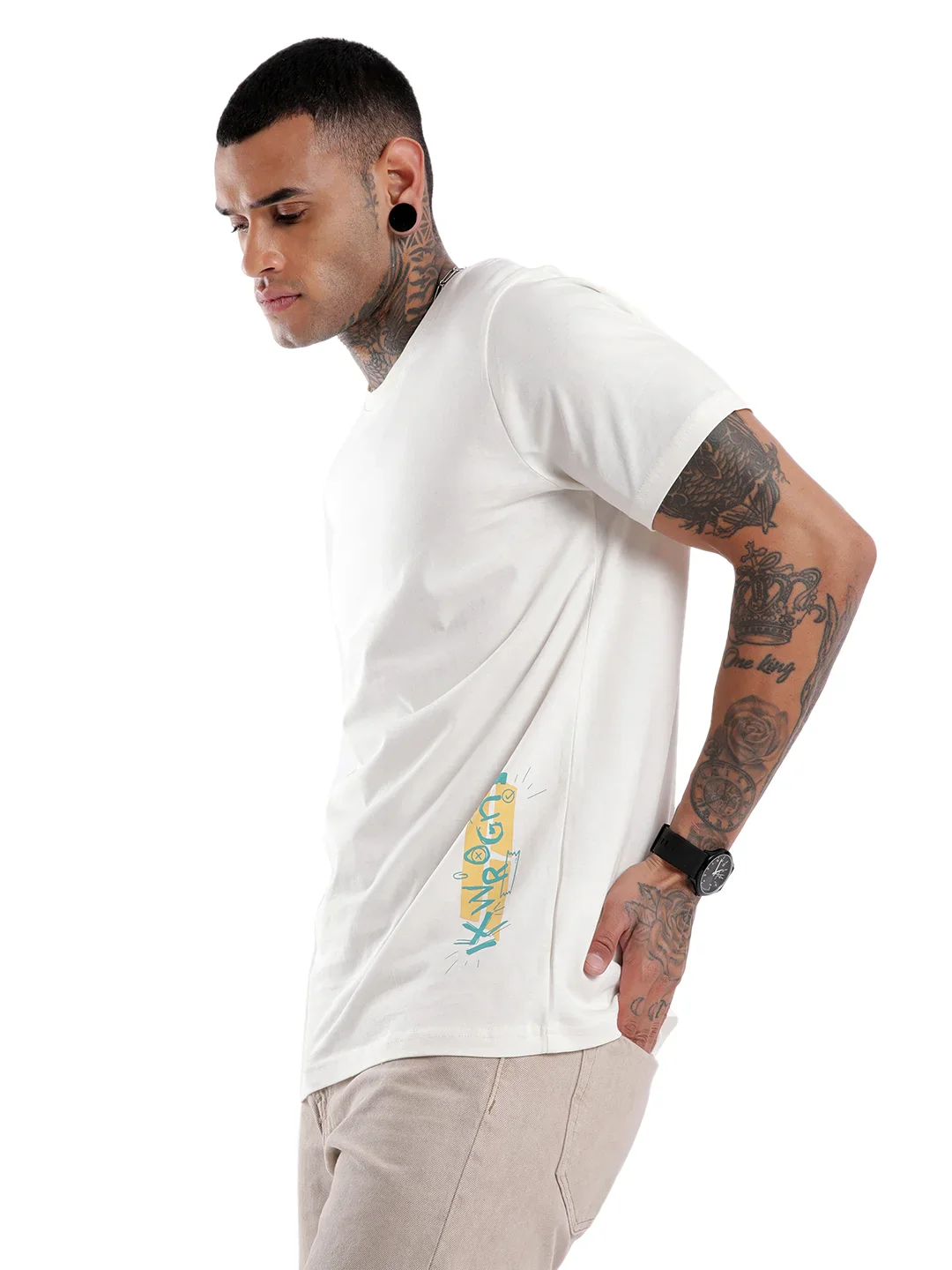 Classic Placement Print Crew Neck T-Shirt - Image 4
