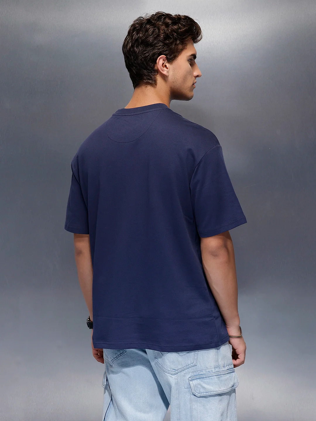 Classic Placement Printed T-Shirt   |  Navy Blue - Image 3