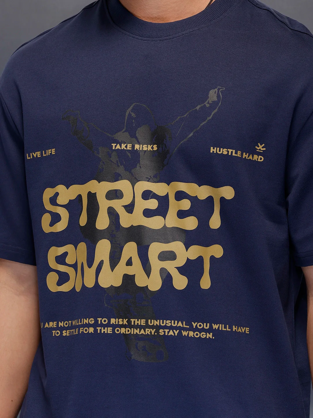 Classic Placement Printed T-Shirt   |  Navy Blue - Image 5