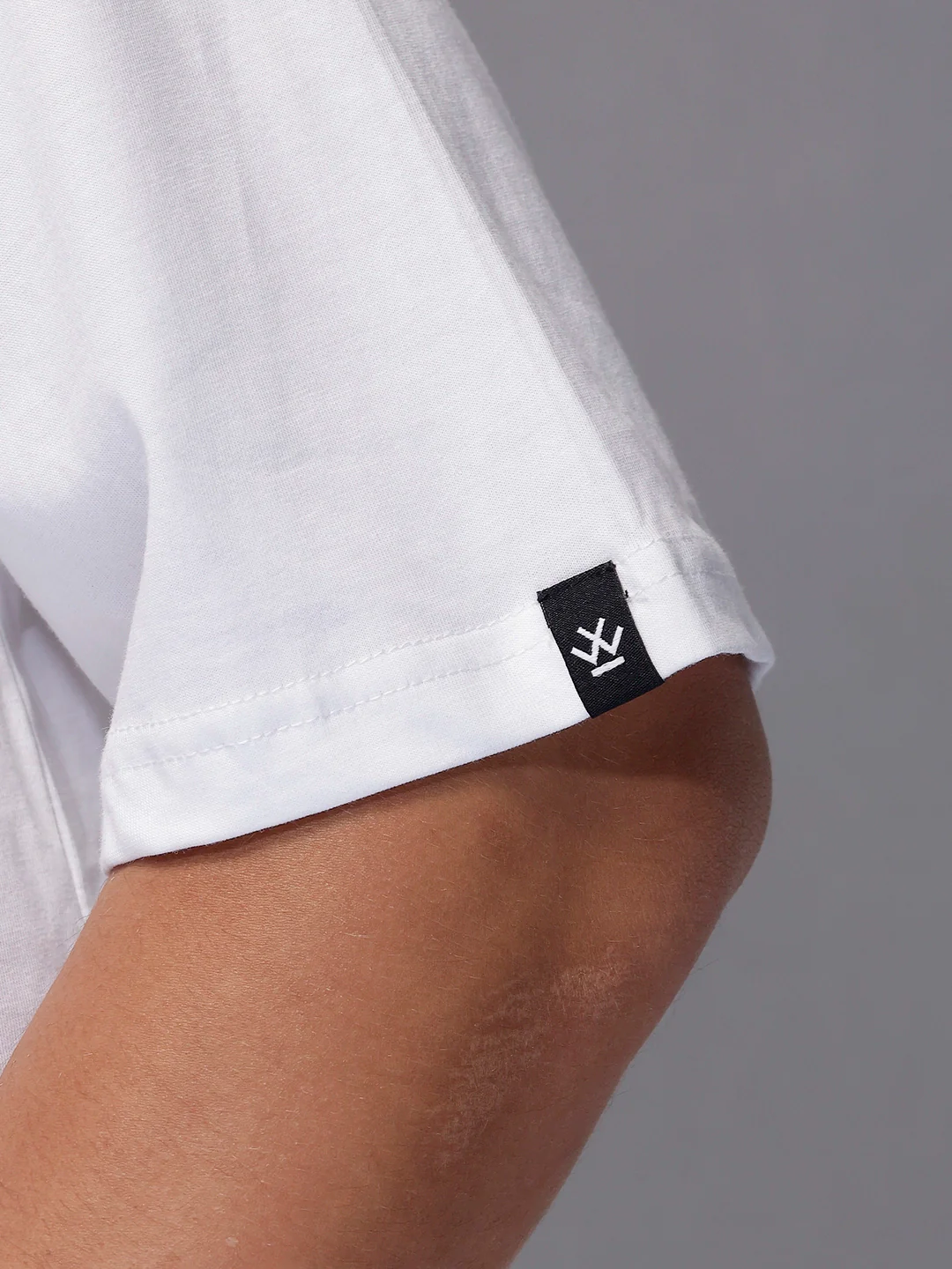 Classic Placement Printed T-Shirt   |  White - Image 5