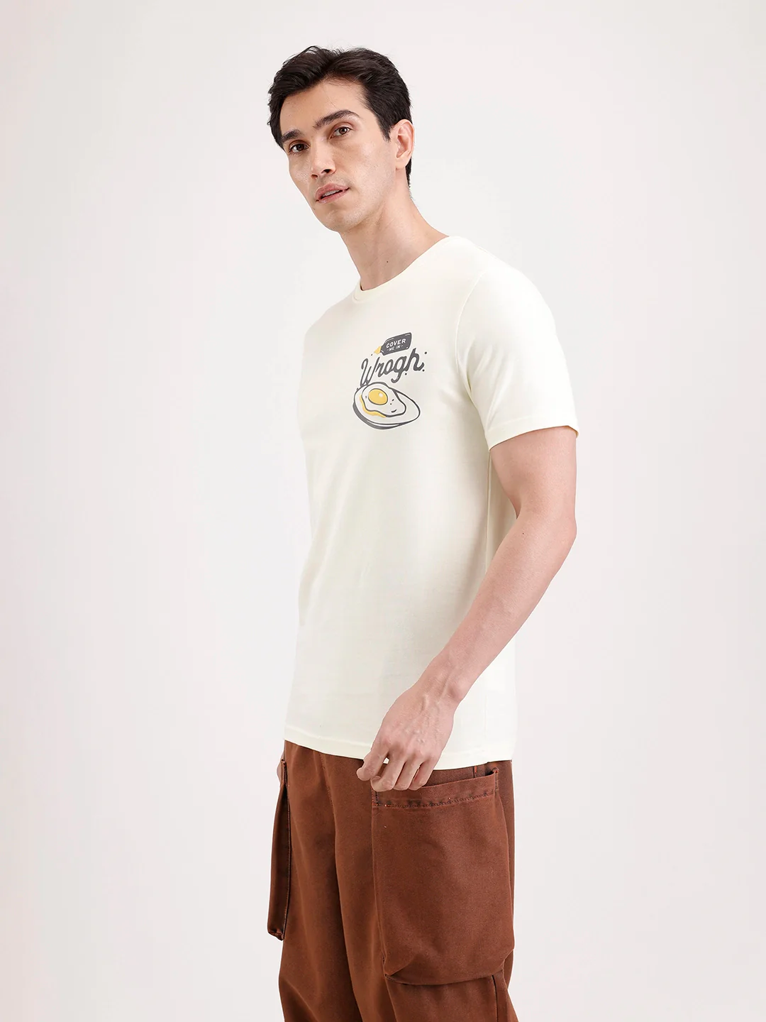 Classic Placement Printed T-Shirt   |  Yellow - Image 4