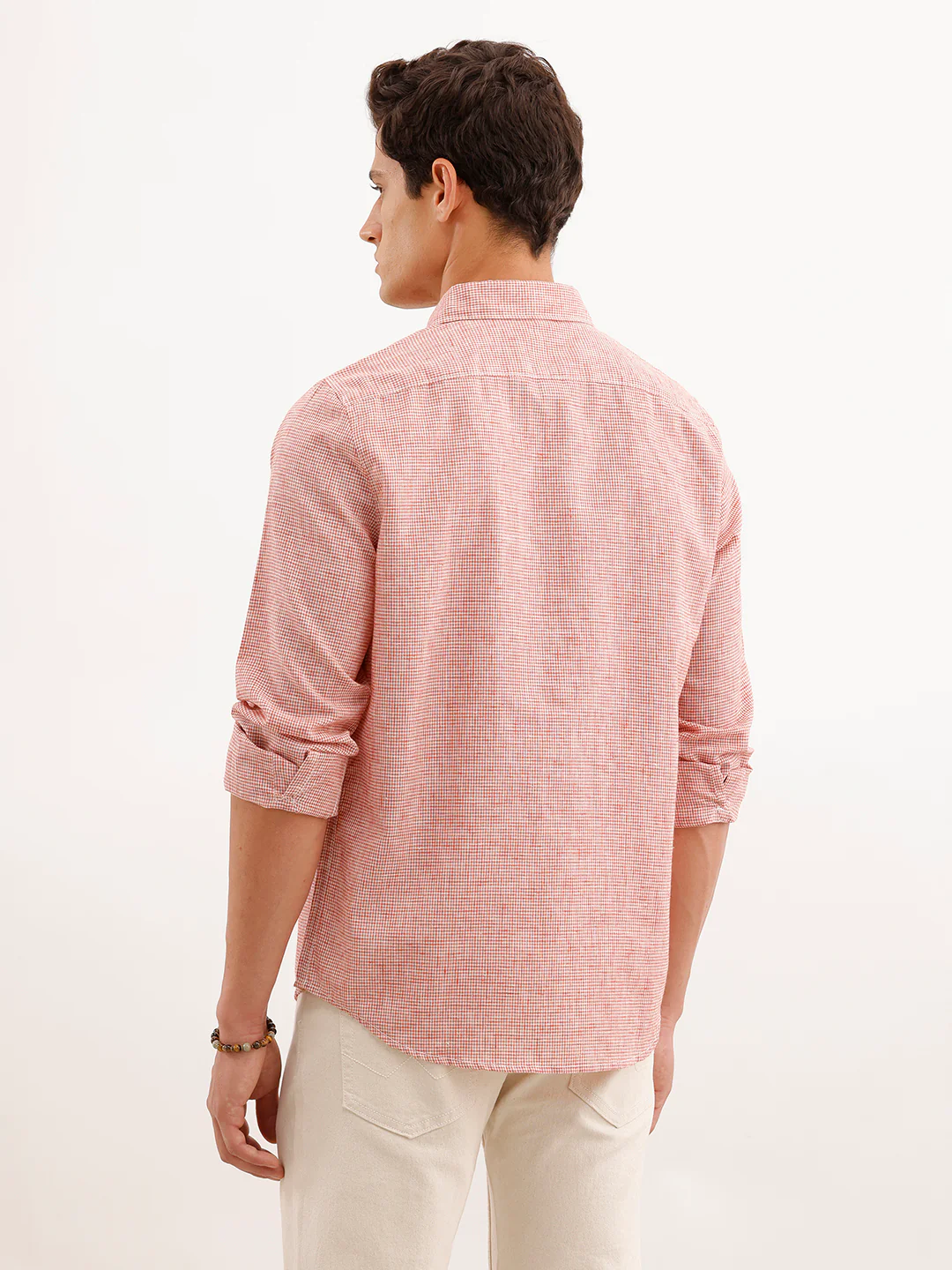 Classic Regular Fit Checkered Shirt  | Red - Image 3