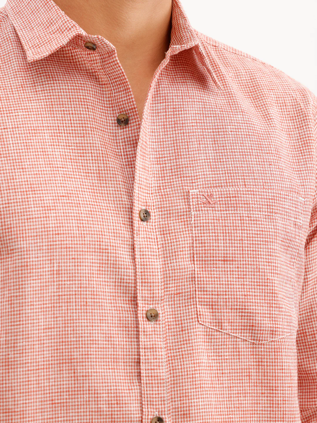Classic Regular Fit Checkered Shirt  | Red - Image 5