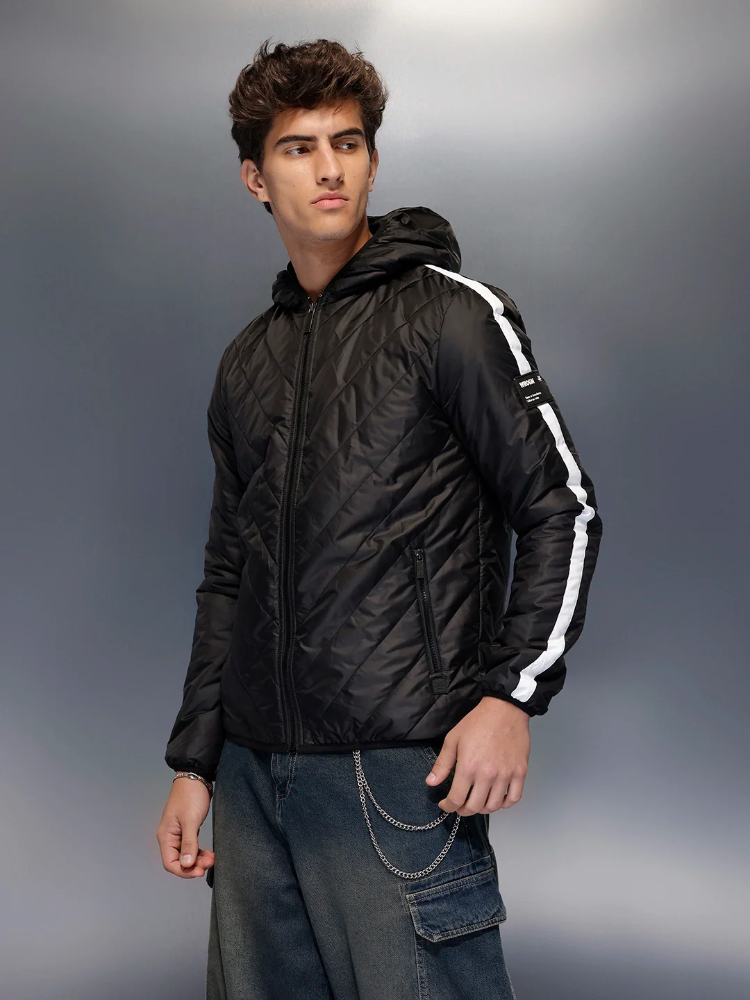 Classic Regular Fit Hooded Jacket   |  Black - Image 4