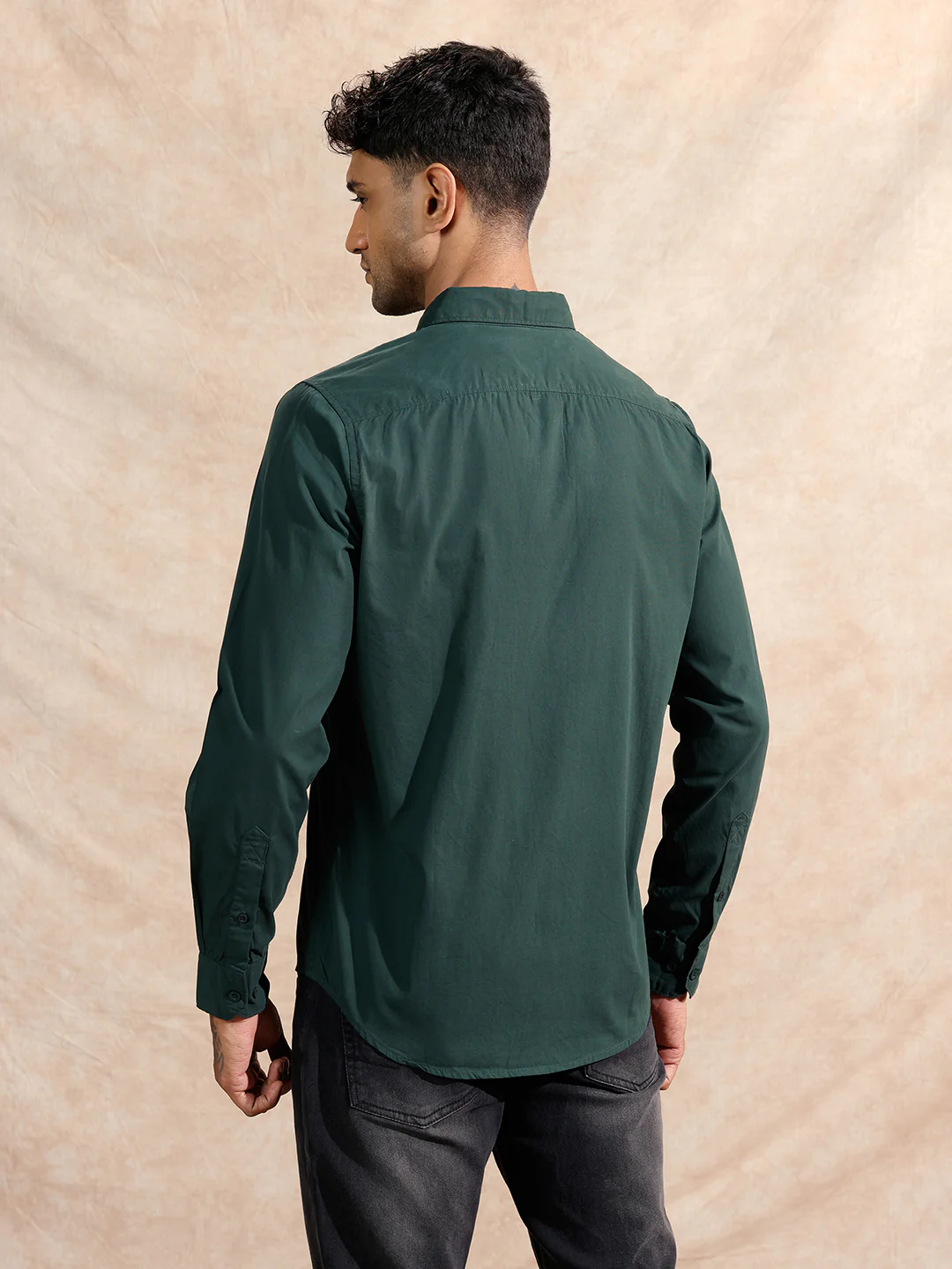 Classic Regular Fit Shirt | Dark Green - Image 3