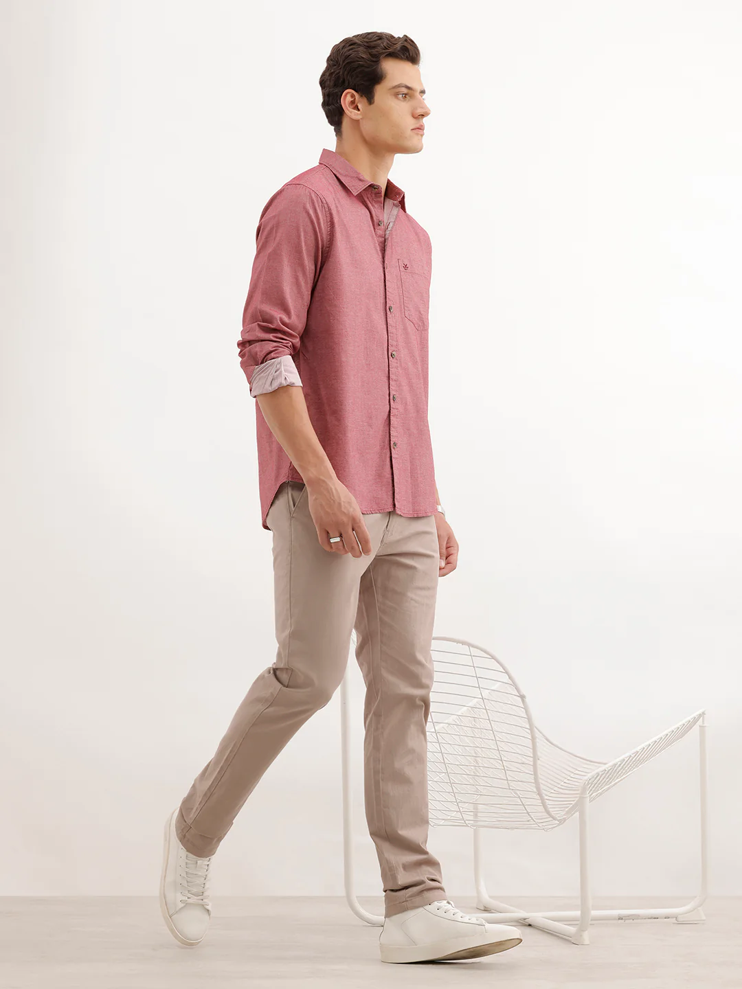 Classic Regular Fit Shirt  | Maroon - Image 2
