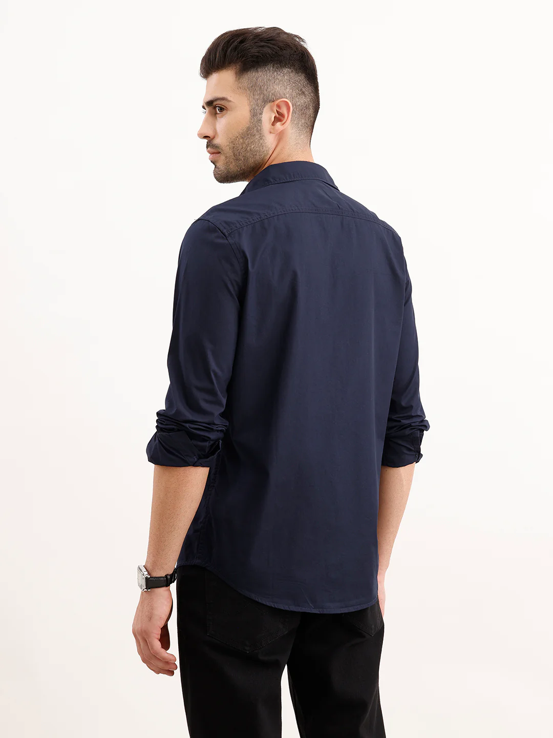 Classic Regular Fit Shirt | Navy Blue - Image 3