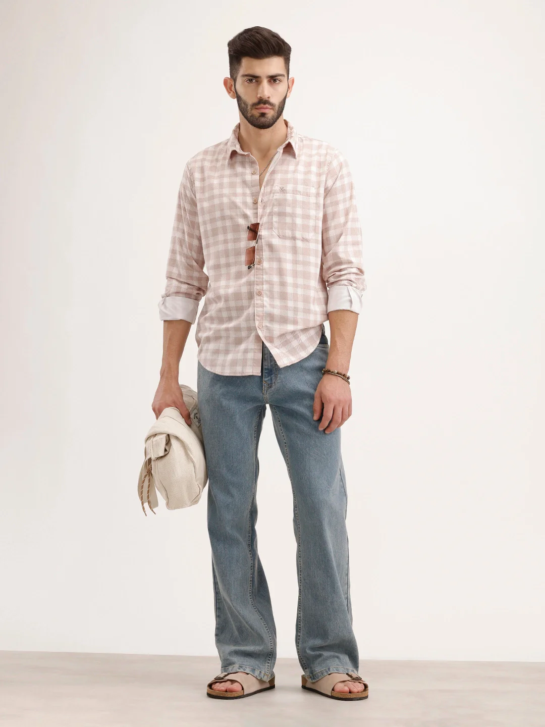 Classic Regular Fit Striped Shirt | Pink - Image 2