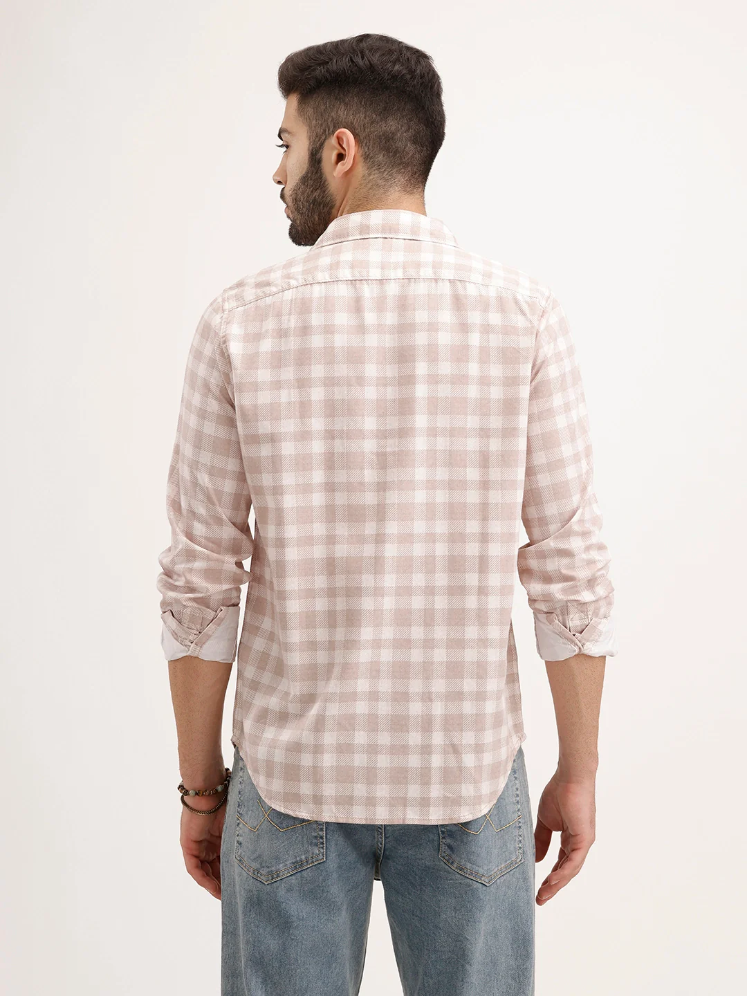Classic Regular Fit Striped Shirt | Pink - Image 3