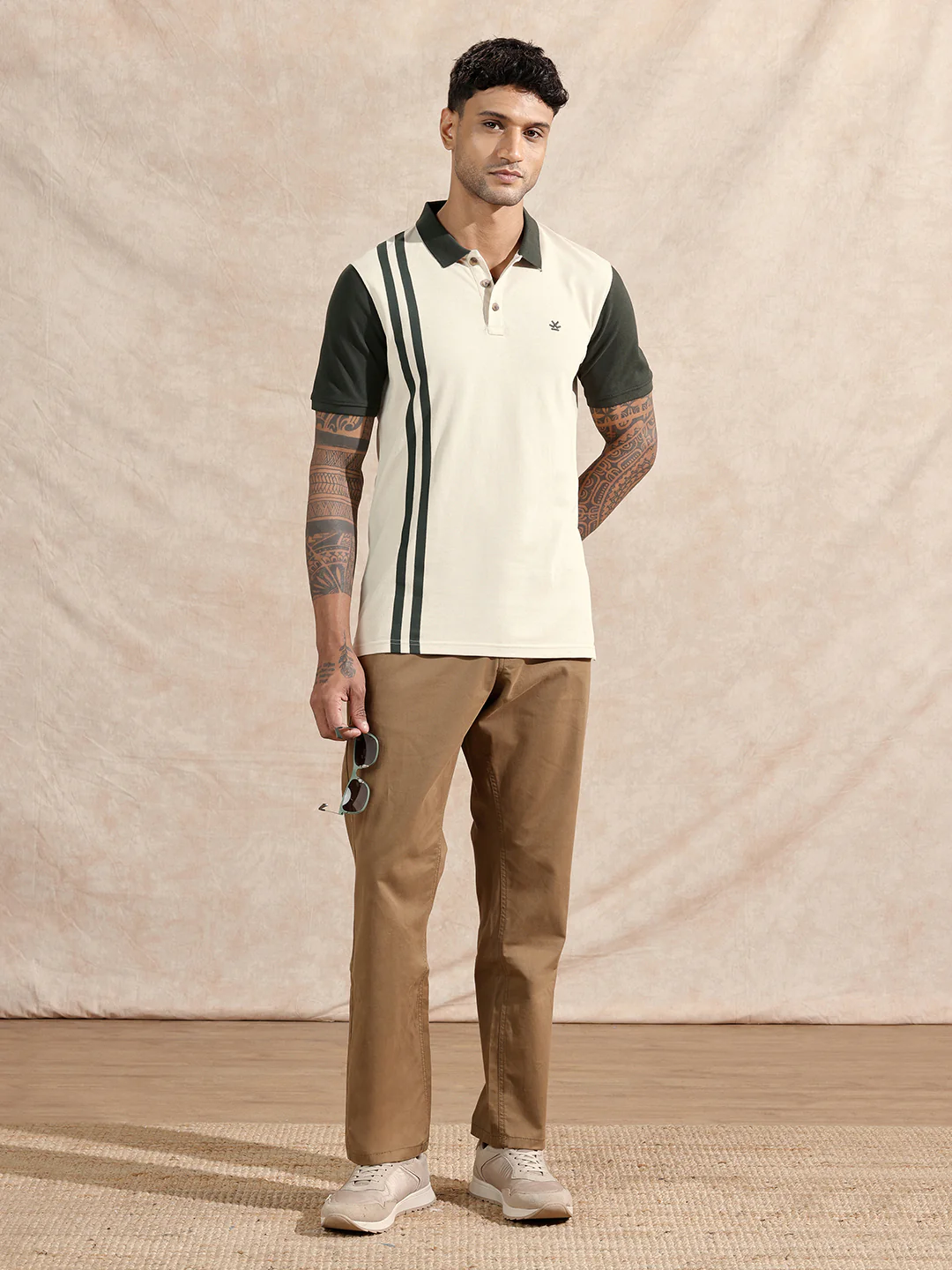 Classic Relaxed Fit Chino Trouser  | Khaki - Image 2