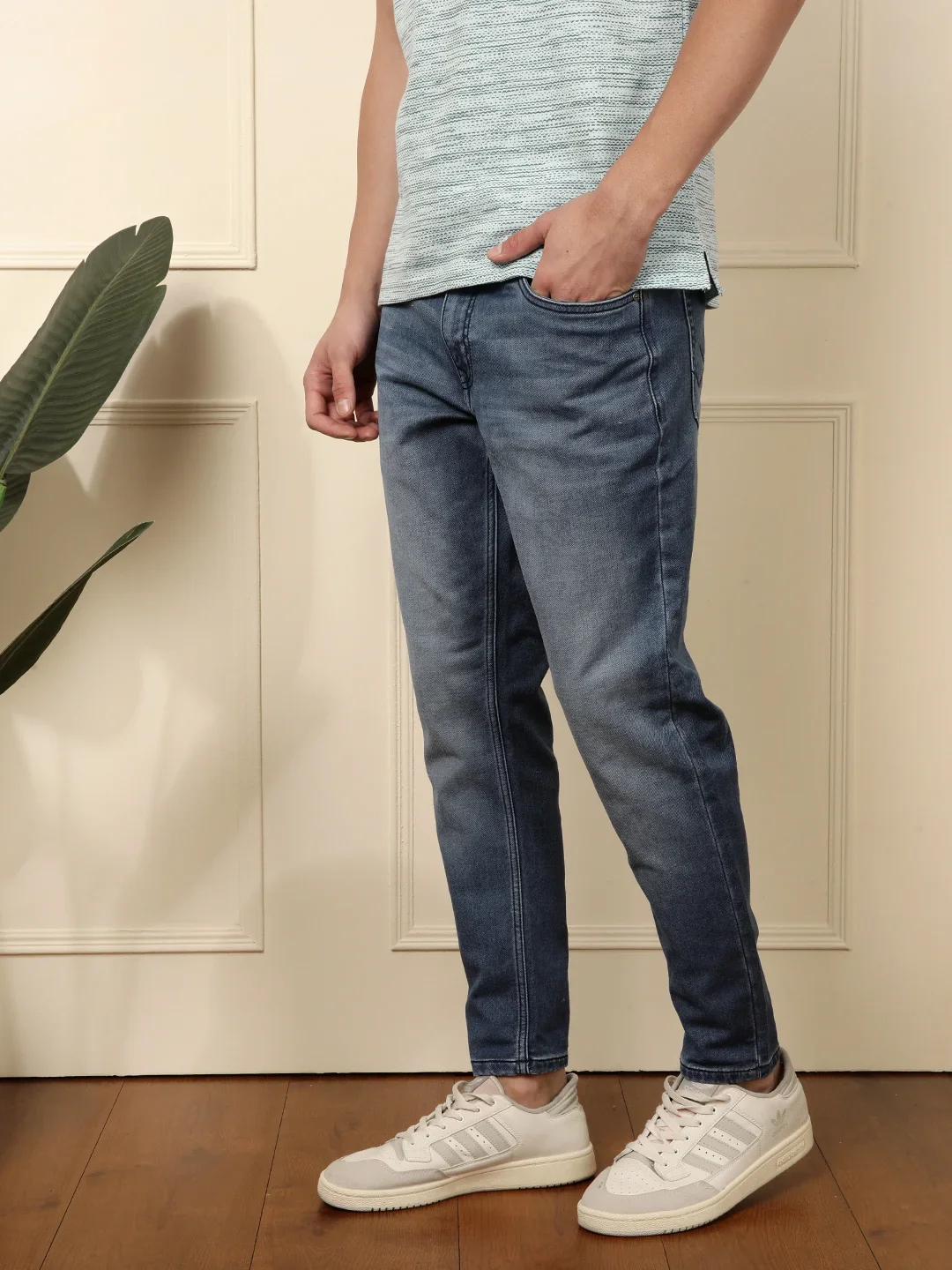 Classic Skinny Fit Jeans In Blue - Image 4