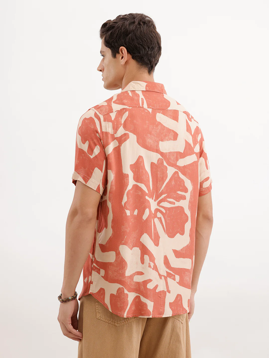 Classic Slim Fit AOP Shirt  | Beige - Image 3