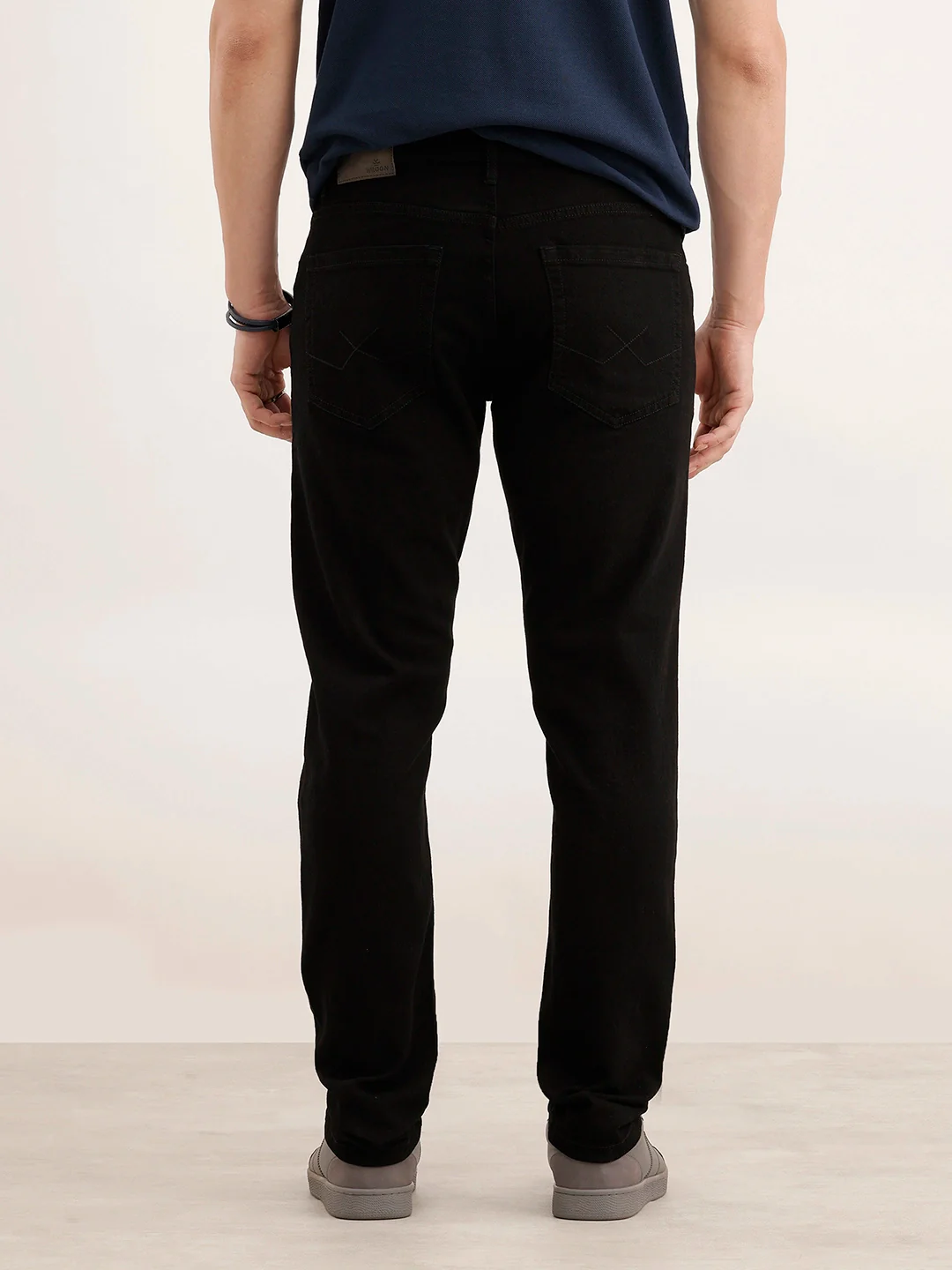 Classic Slim Fit Denim Jeans | Black - Image 3