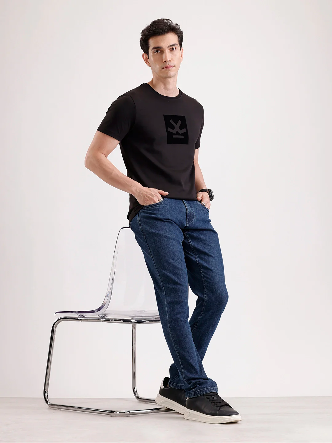 Classic Slim Fit Denim Jeans   |  Blue - Image 2