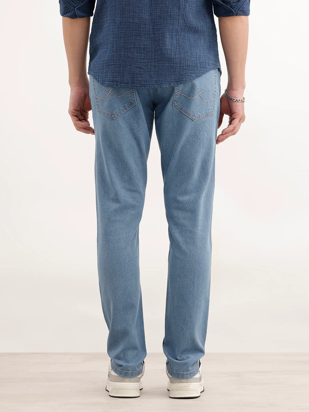 Classic Slim Fit Denim Jeans  | Light Blue - Image 3
