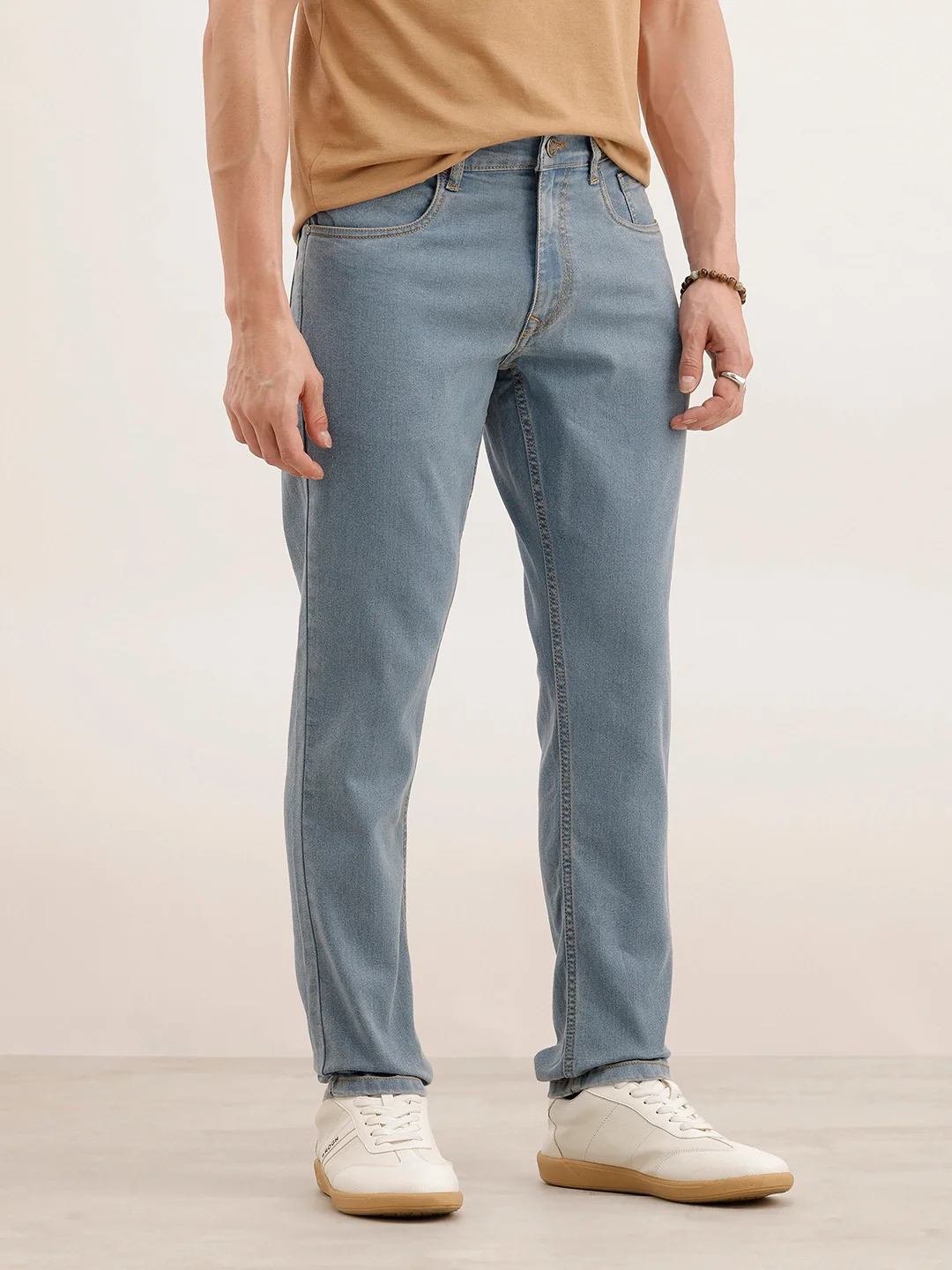 Classic Slim Fit Denim Jeans | Light Blue - Image 4