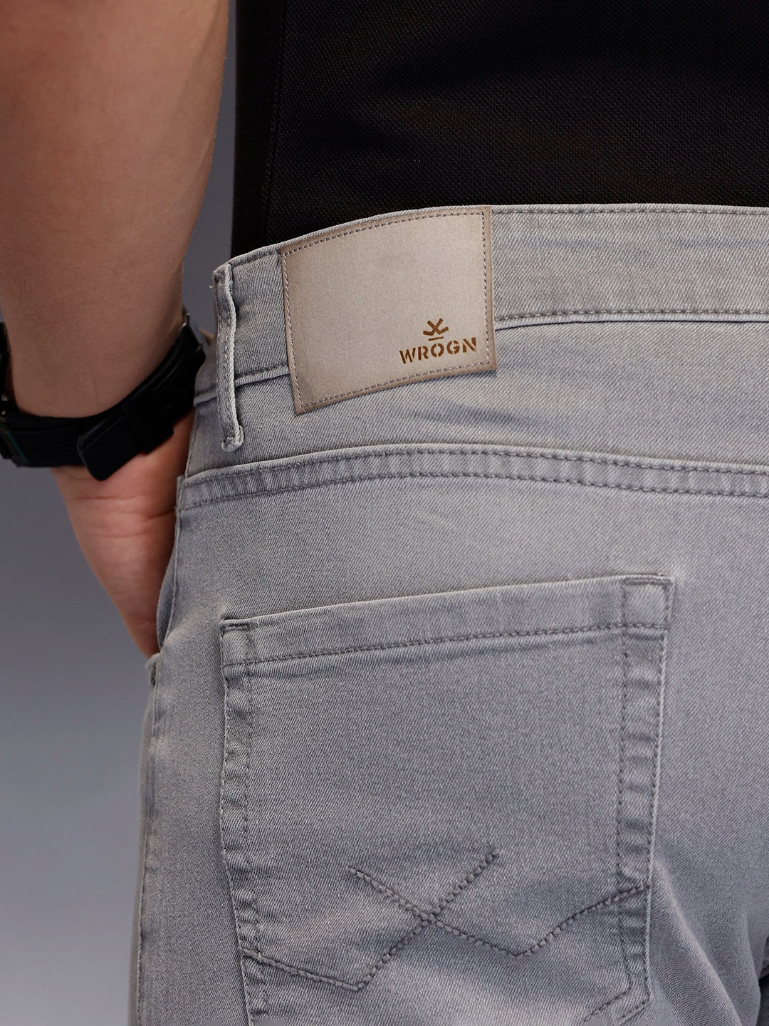 Classic Slim Fit Jeans   |  Grey - Image 5