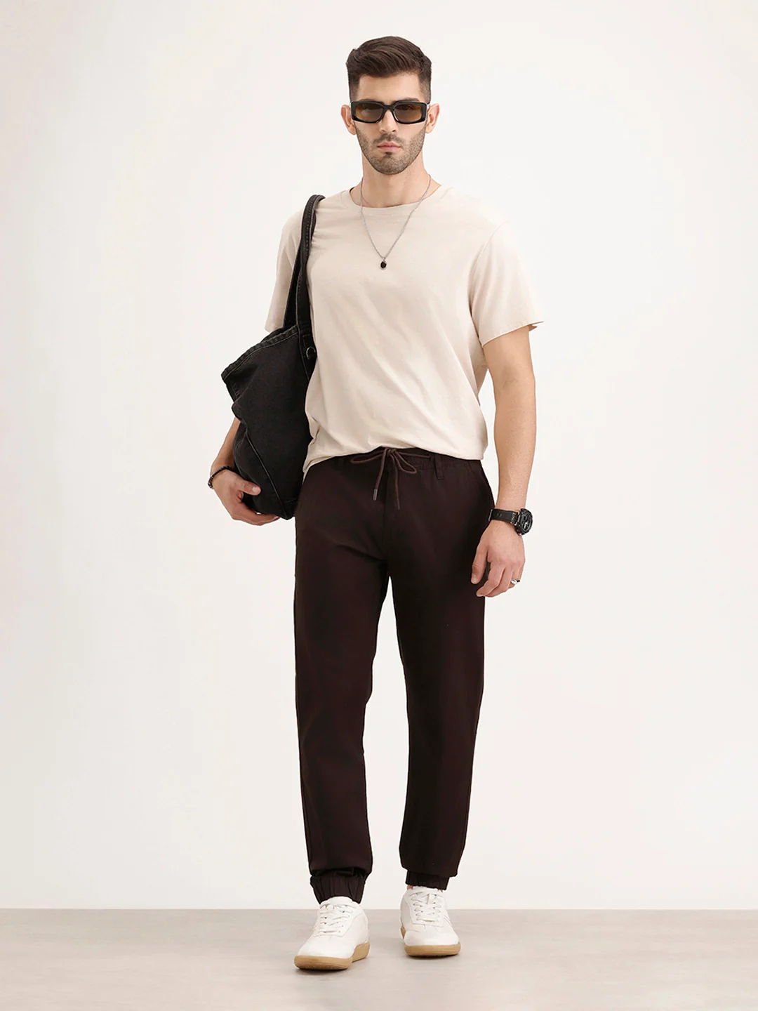 Classic Slim Fit Jogger | Brown - Image 2