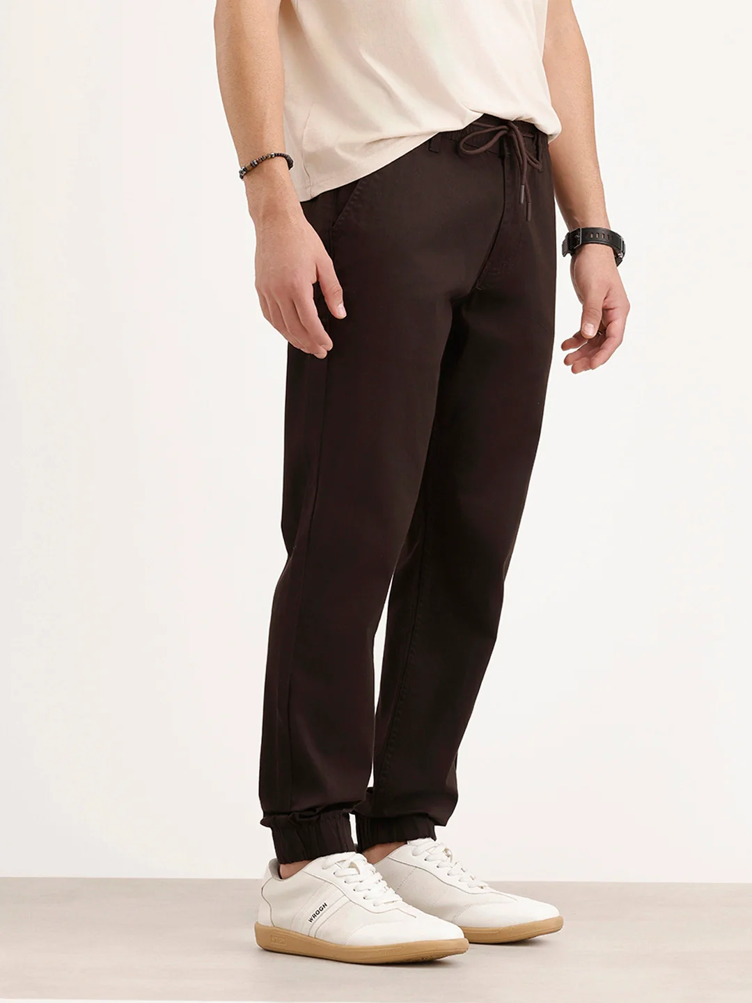 Classic Slim Fit Jogger | Brown - Image 4