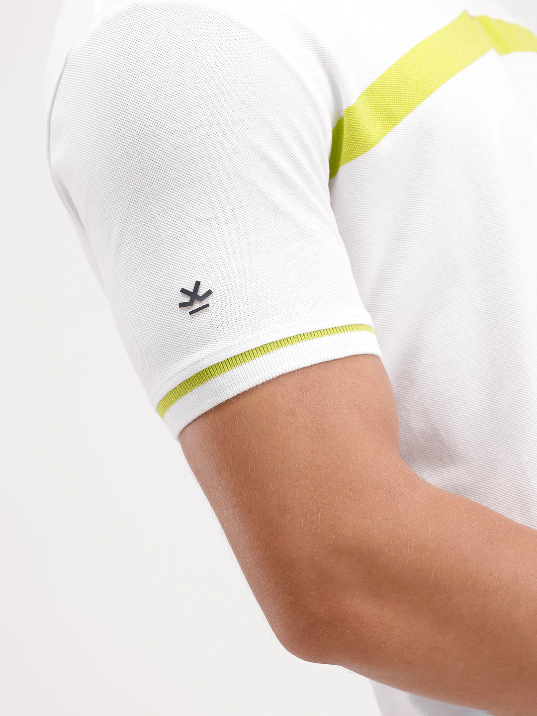 Classic Slim Fit Placement Printed Polo T-Shirt  | White - Image 5