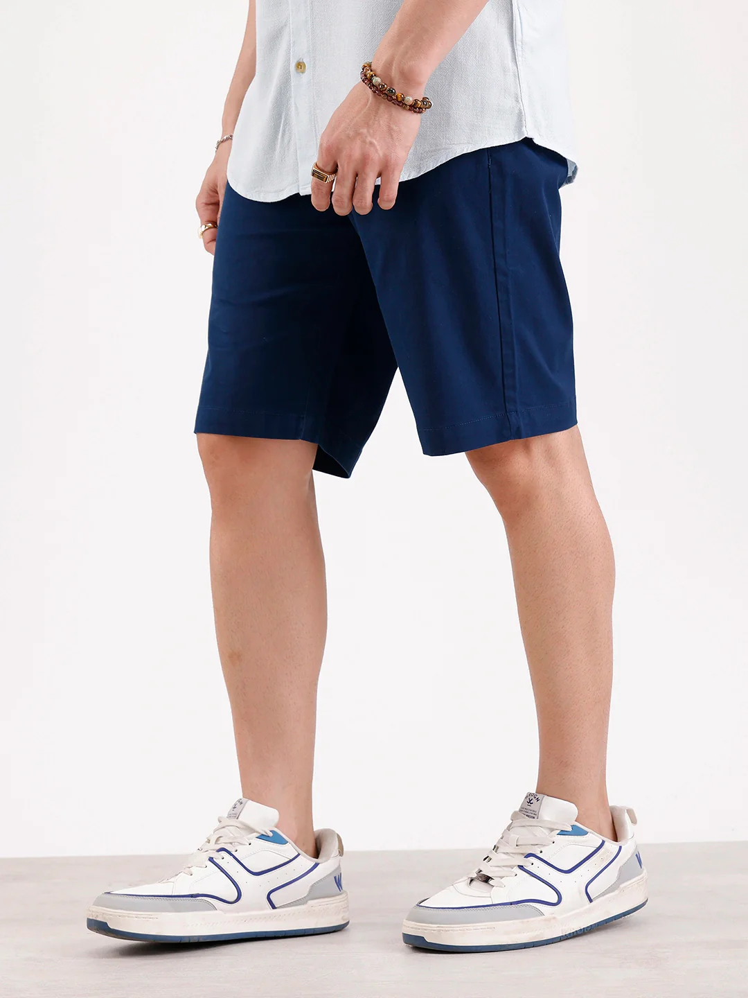 Classic Slim Fit Shorts   |  Navy Blue - Image 4