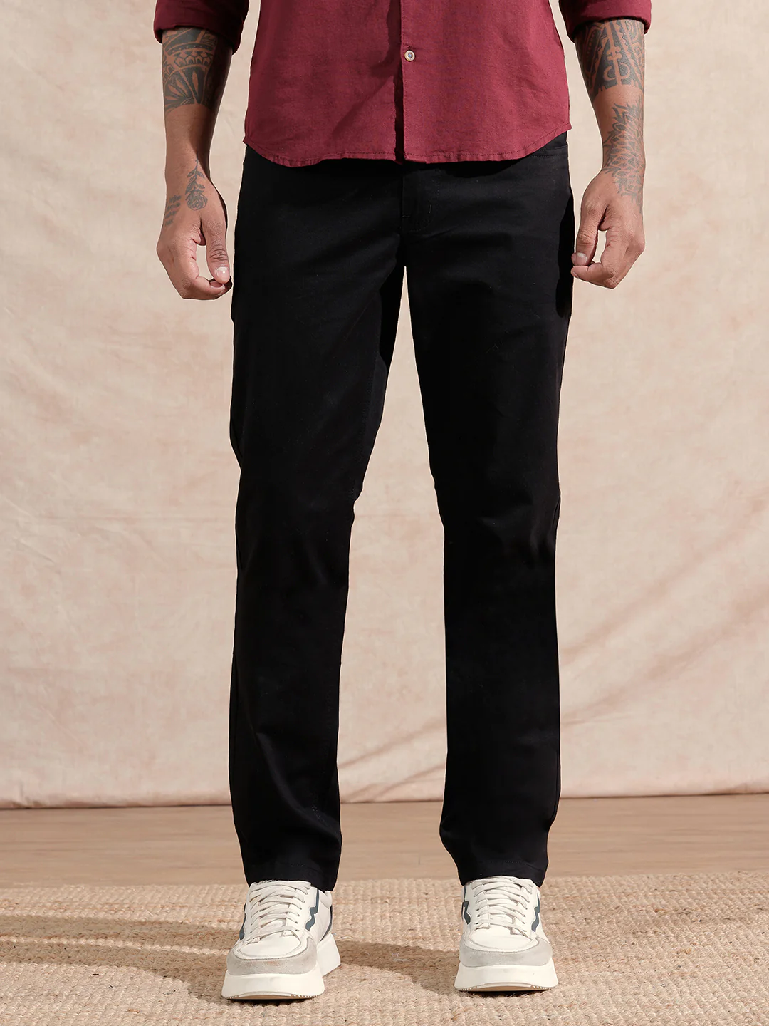 Classic Slim Fit Trouser | Black - Image 4