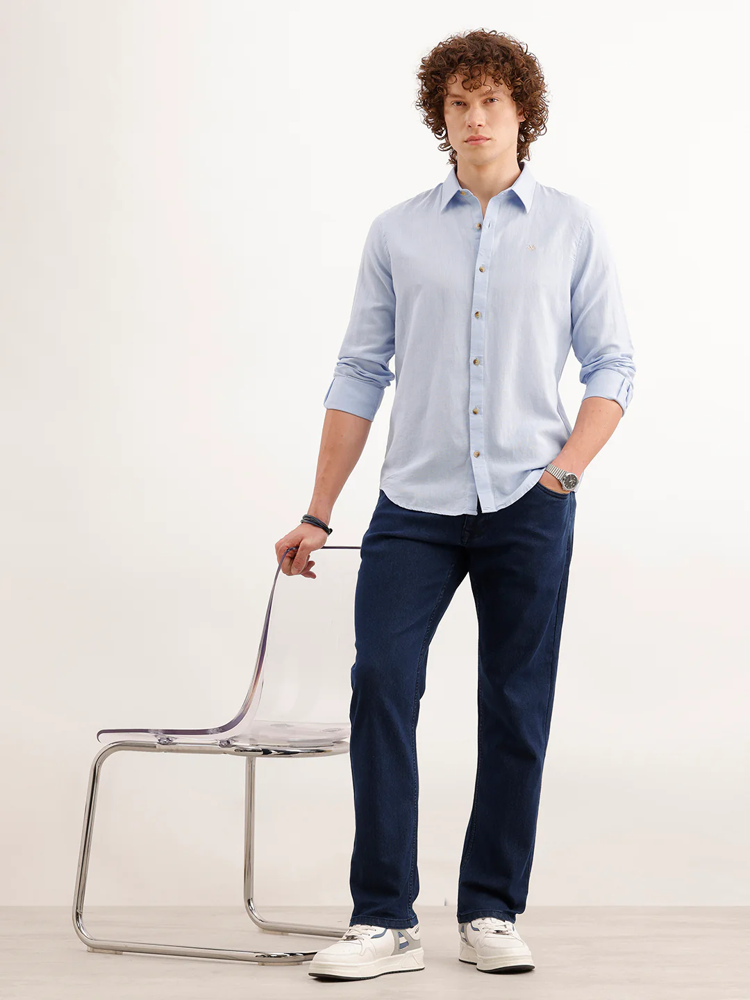 Classic Straight Fit Denim Jeans  | Dark Blue - Image 2