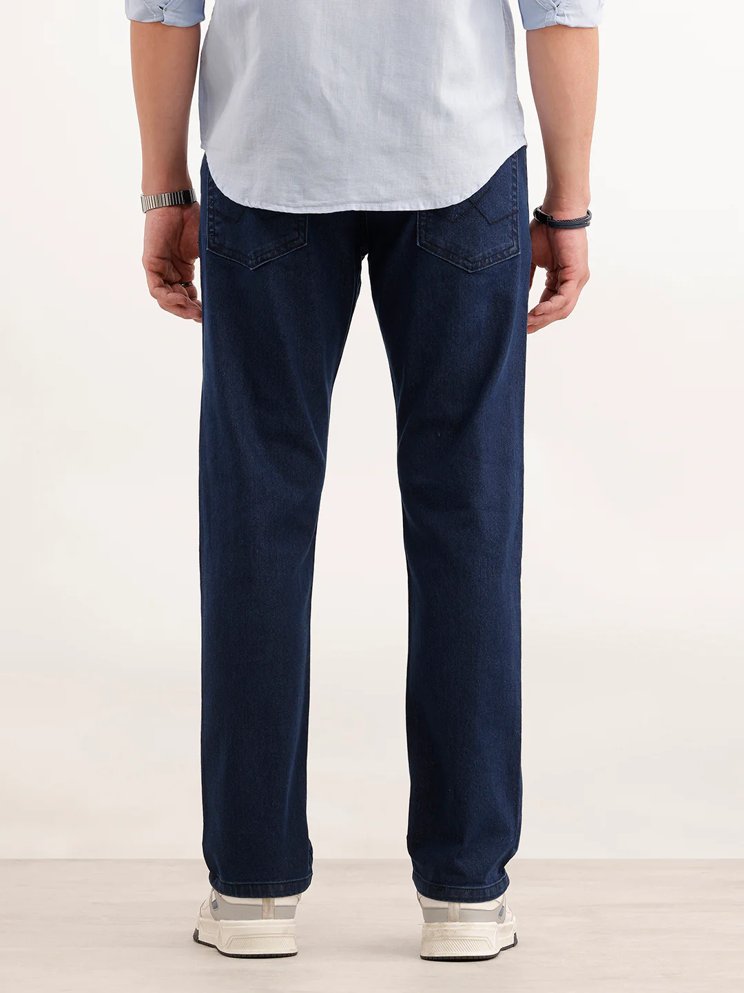 Classic Straight Fit Denim Jeans  | Dark Blue - Image 3