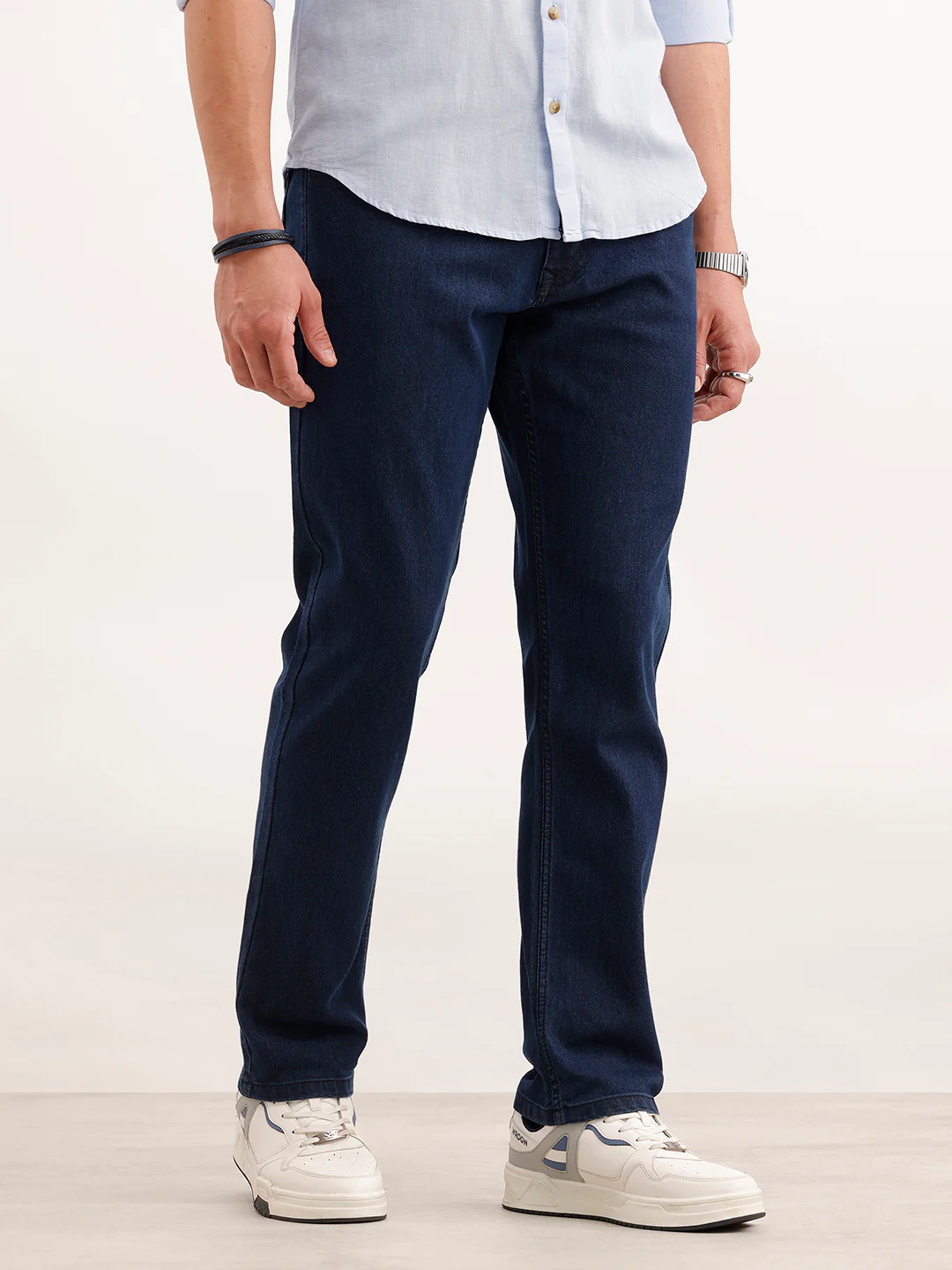 Classic Straight Fit Denim Jeans  | Dark Blue - Image 4