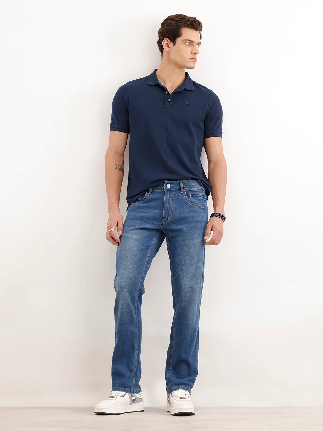 Classic Straight Fit Denim Jeans  | Light Blue - Image 2